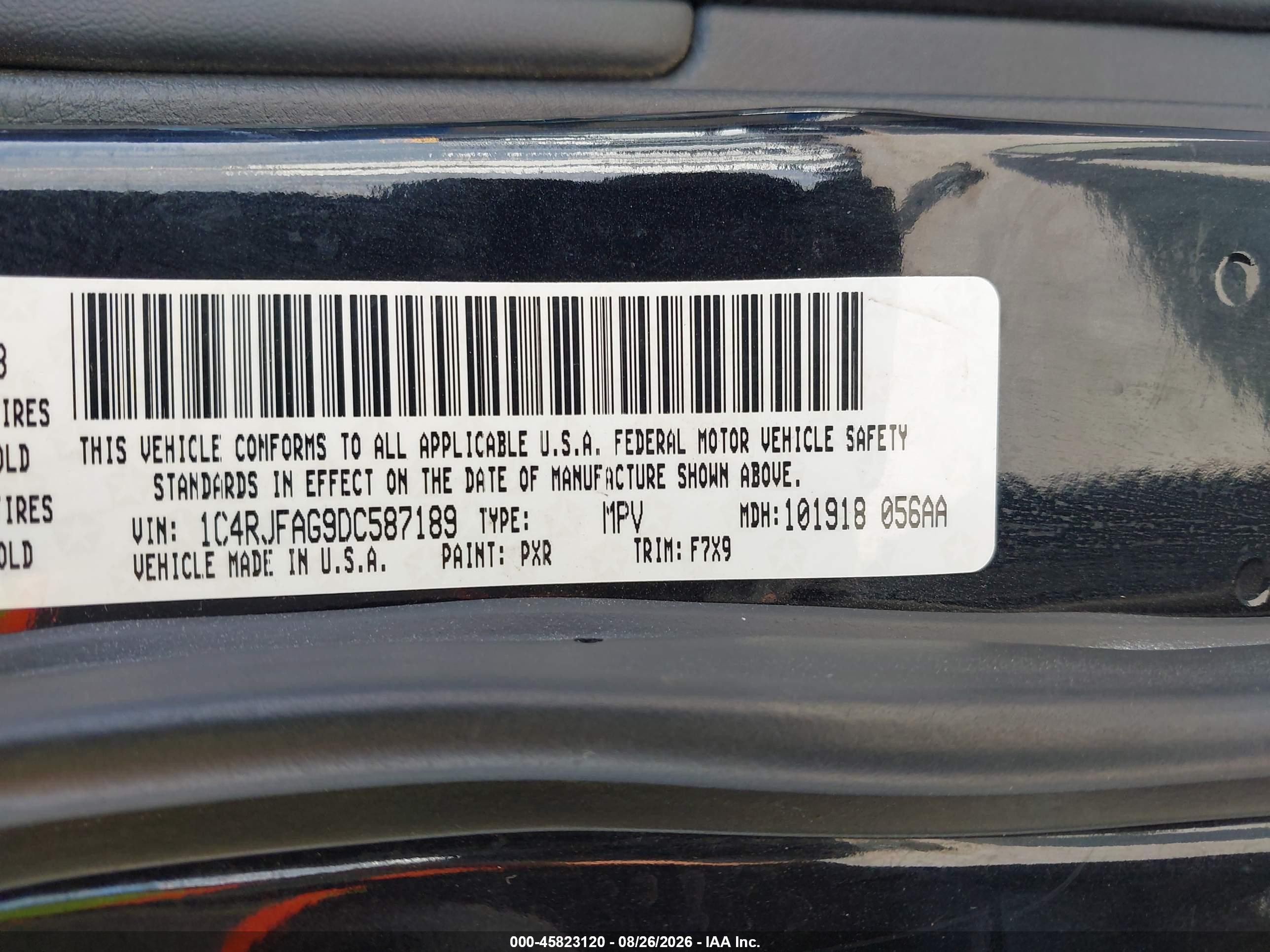 2013 Jeep Grand Cherokee Laredo Black vin: 1C4RJFAG9DC587189
