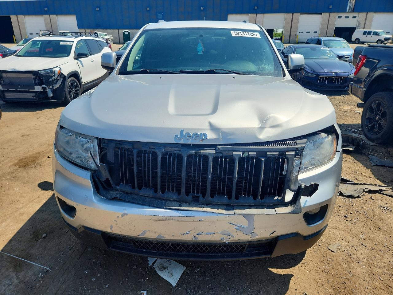 2013 Jeep Grand Cherokee Laredo Gray vin: 1C4RJFAG9DC606873