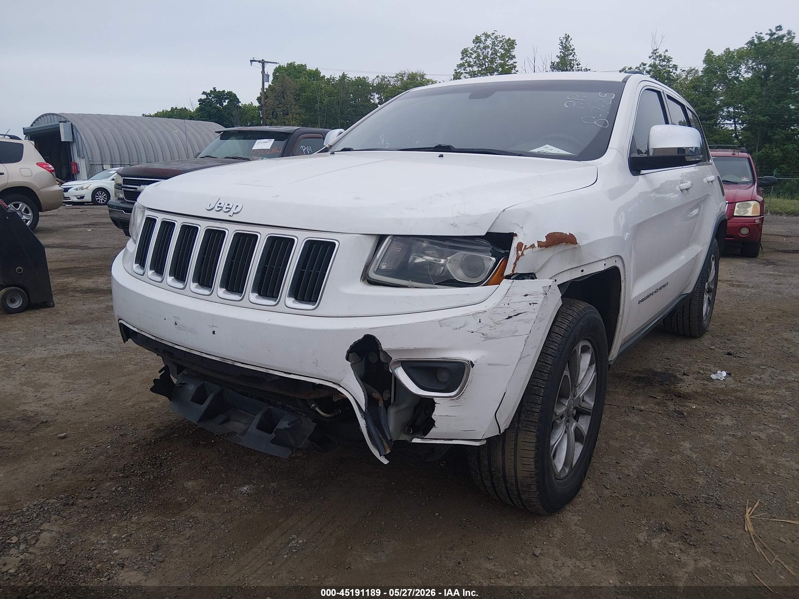 2014 Jeep Grand Cherokee Laredo Белый vin: 1C4RJFAG9EC109940