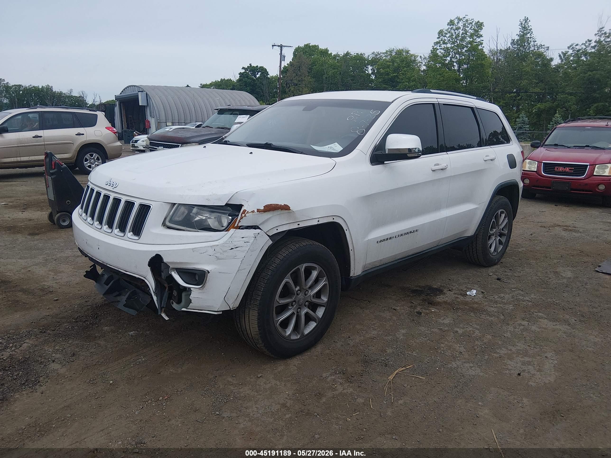 2014 Jeep Grand Cherokee Laredo Белый vin: 1C4RJFAG9EC109940