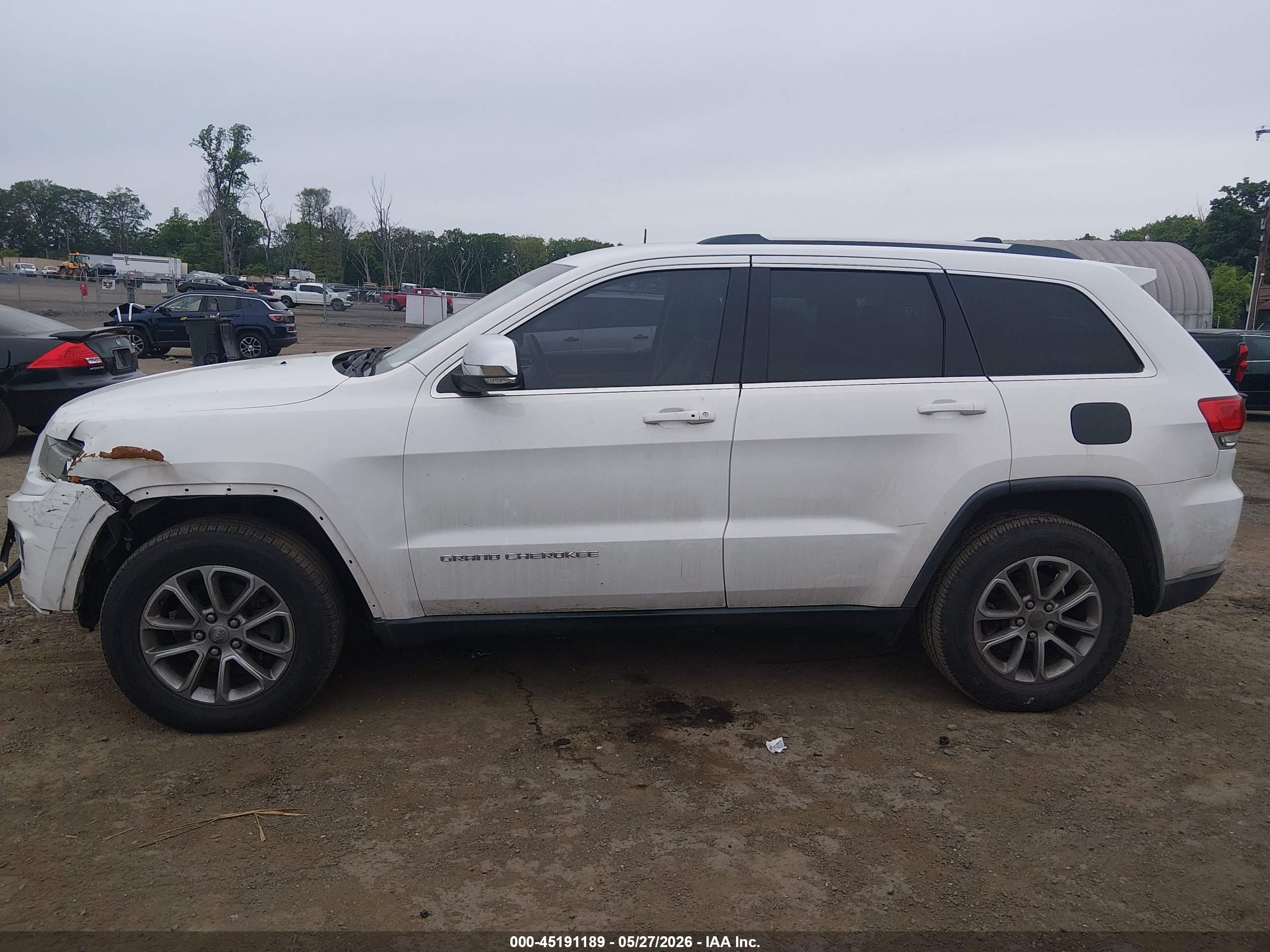 2014 Jeep Grand Cherokee Laredo Белый vin: 1C4RJFAG9EC109940