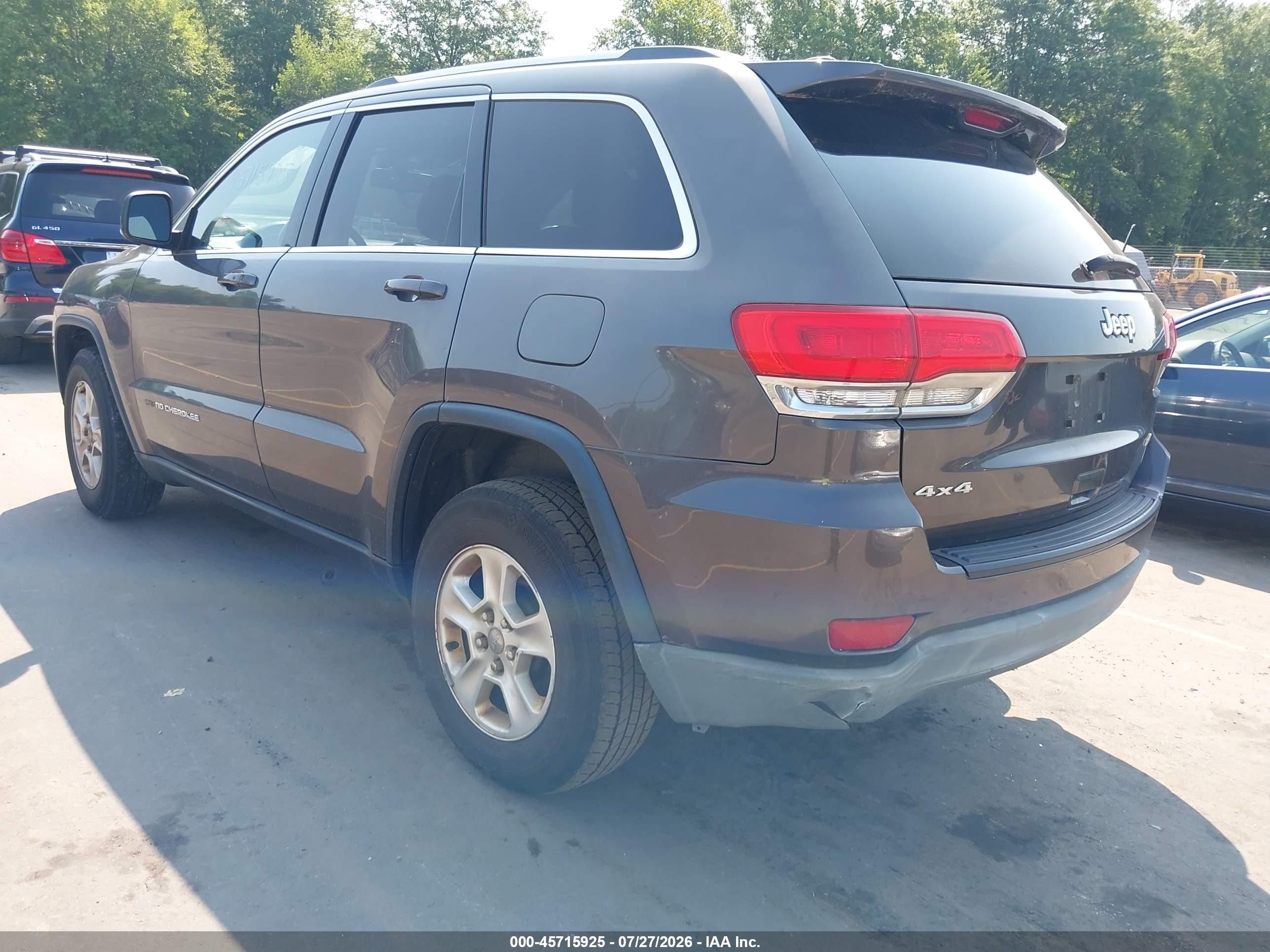 2014 Jeep Grand Cherokee Laredo Gray vin: 1C4RJFAG9EC119495