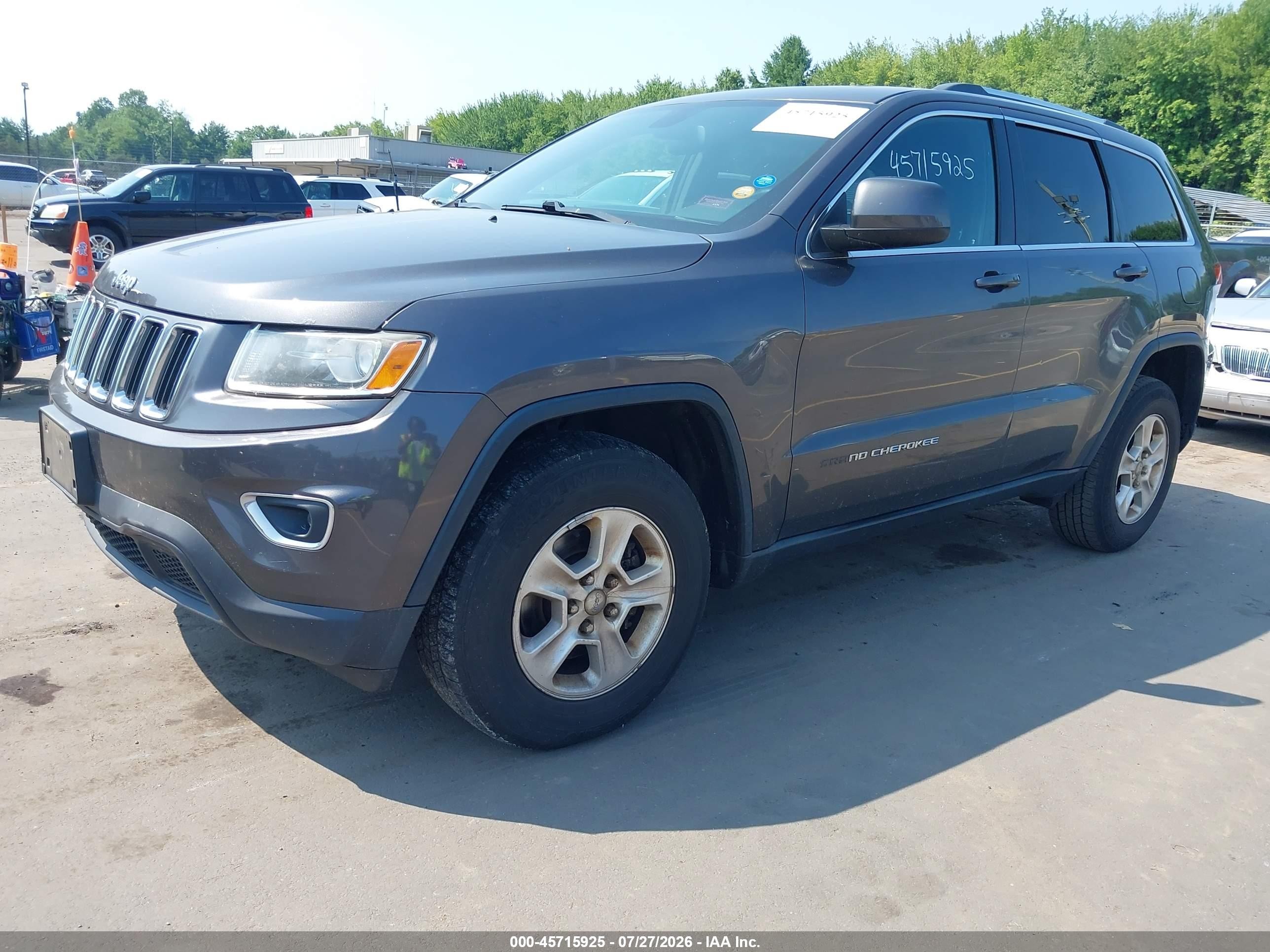 2014 Jeep Grand Cherokee Laredo Gray vin: 1C4RJFAG9EC119495