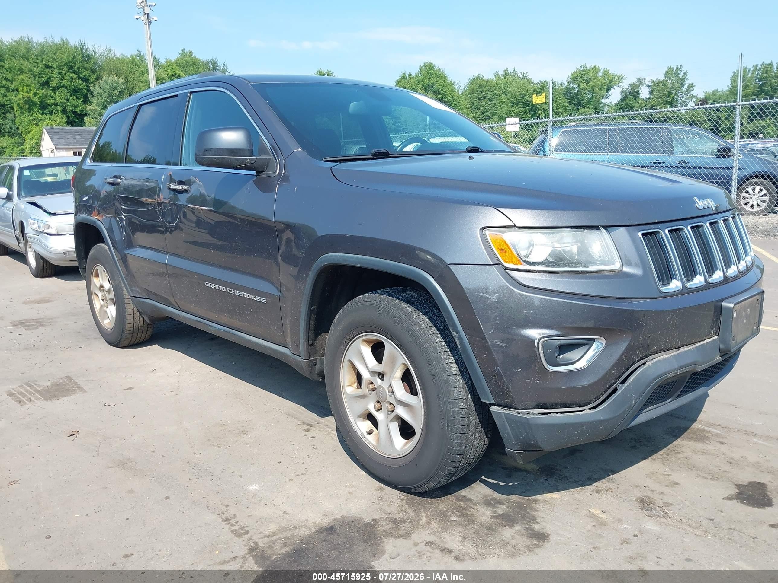 2014 Jeep Grand Cherokee Laredo Gray vin: 1C4RJFAG9EC119495
