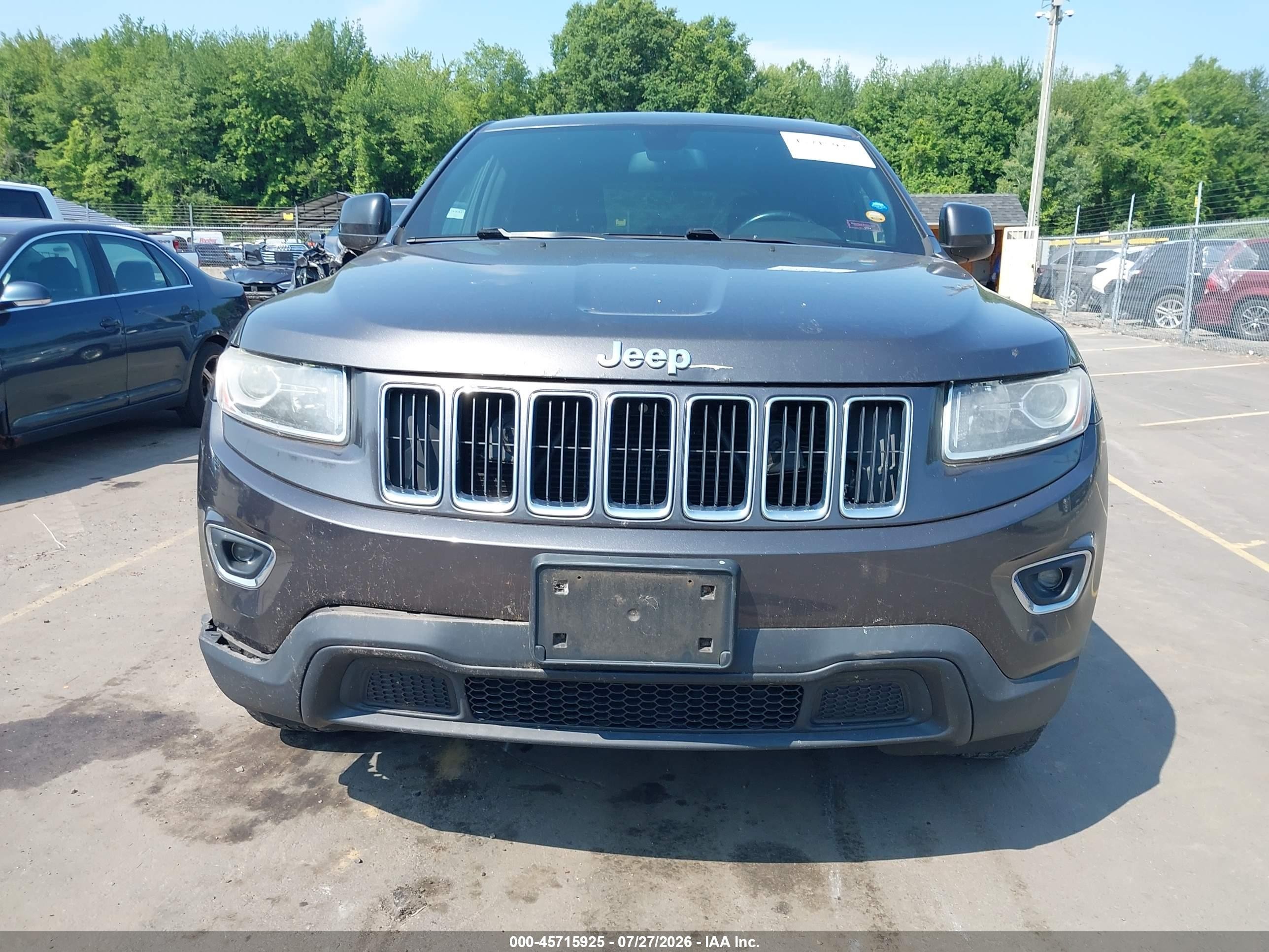 2014 Jeep Grand Cherokee Laredo Gray vin: 1C4RJFAG9EC119495