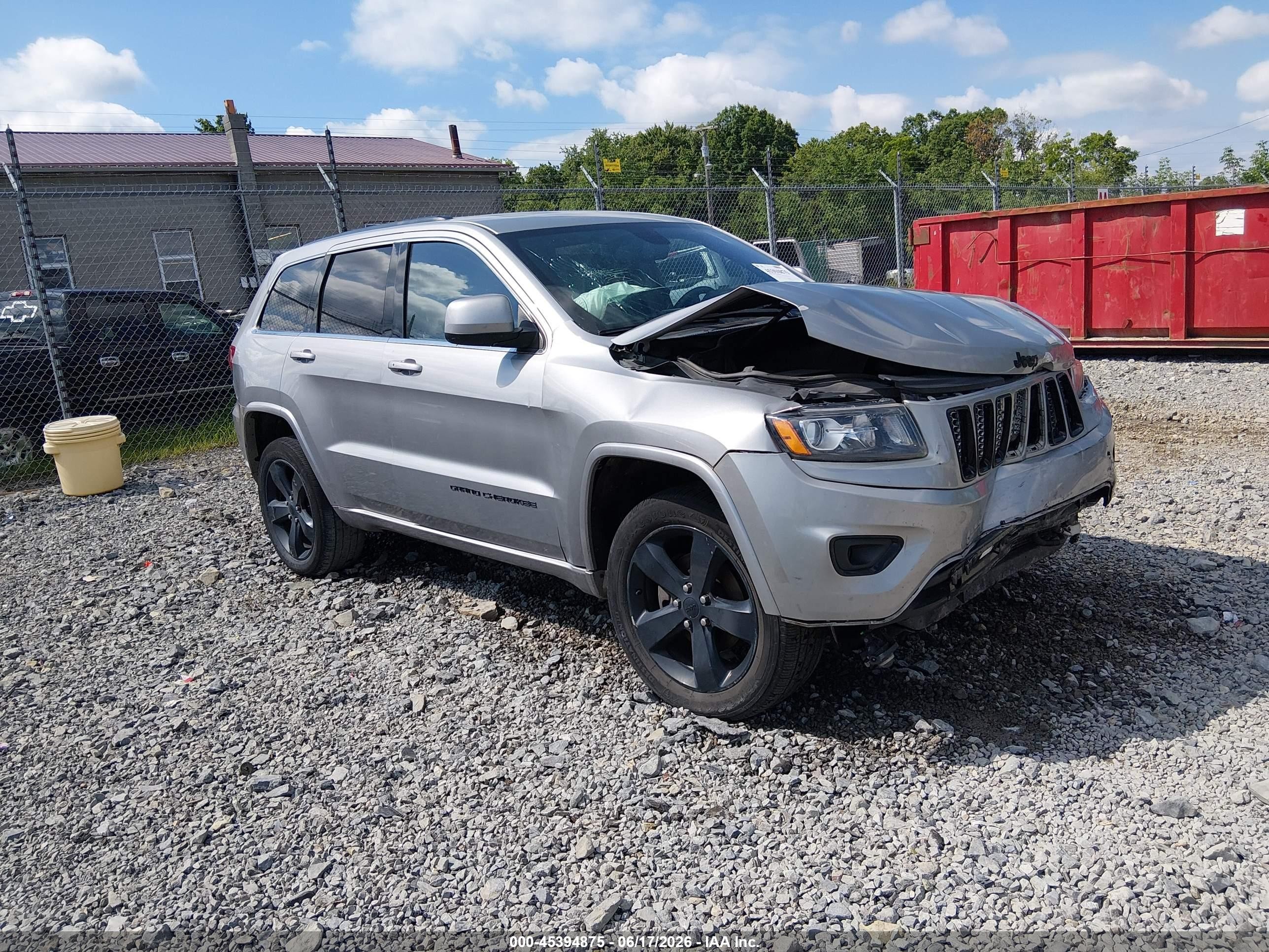 2015 Jeep Grand Cherokee Altitude Silver vin: 1C4RJFAG9FC182100