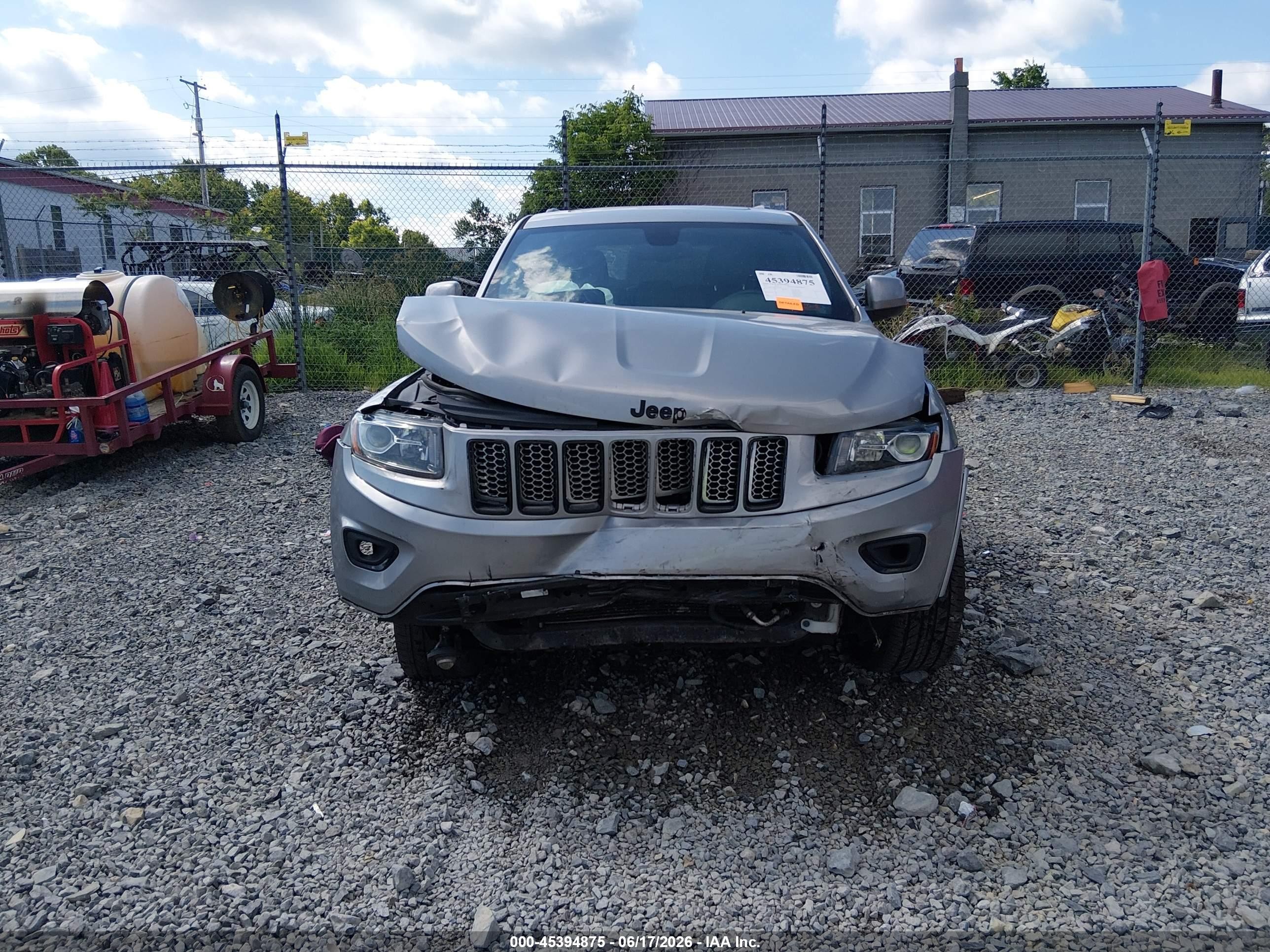 2015 Jeep Grand Cherokee Altitude Silver vin: 1C4RJFAG9FC182100