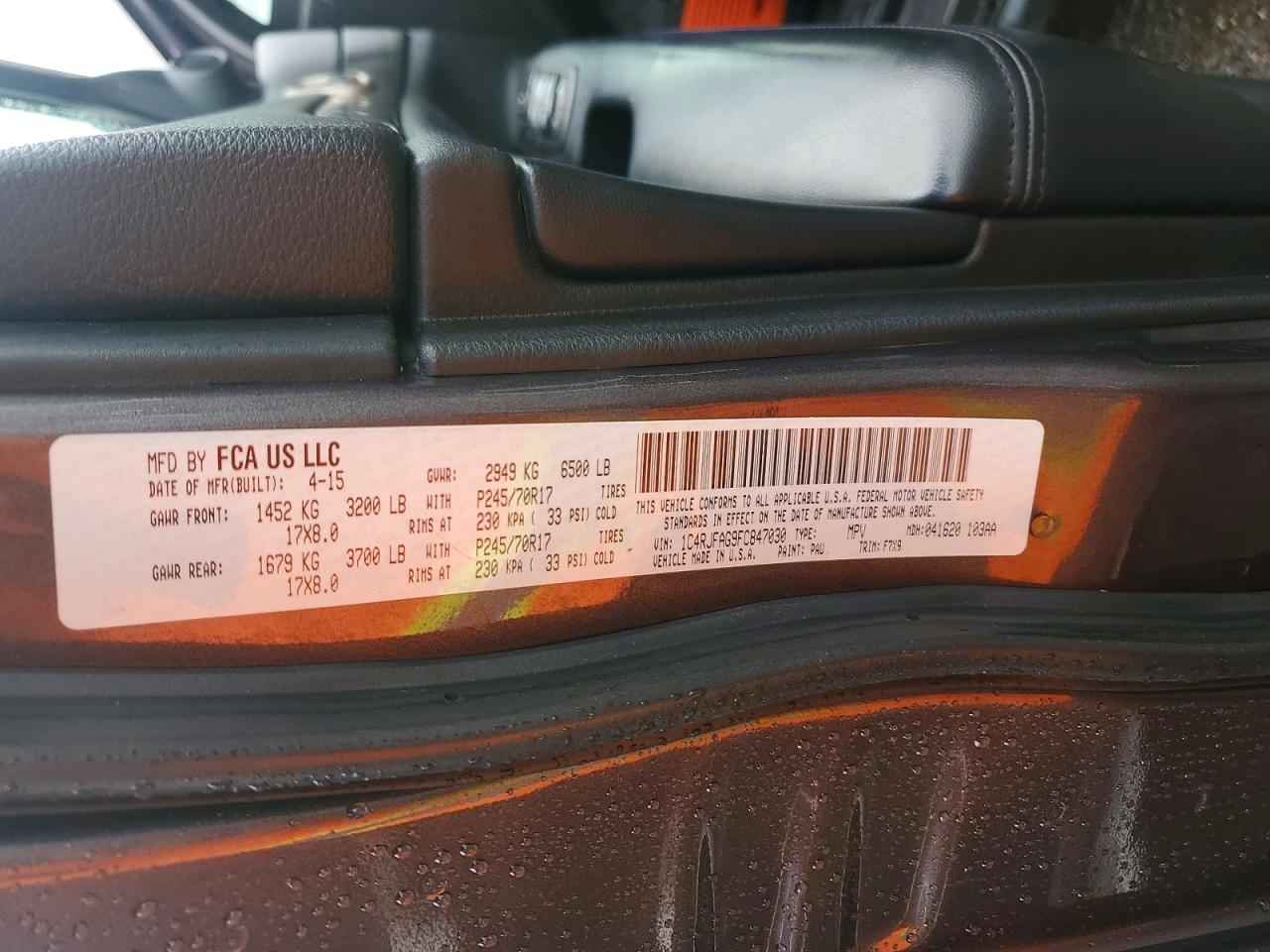 2015 Jeep Grand Cherokee Laredo Gray vin: 1C4RJFAG9FC847030