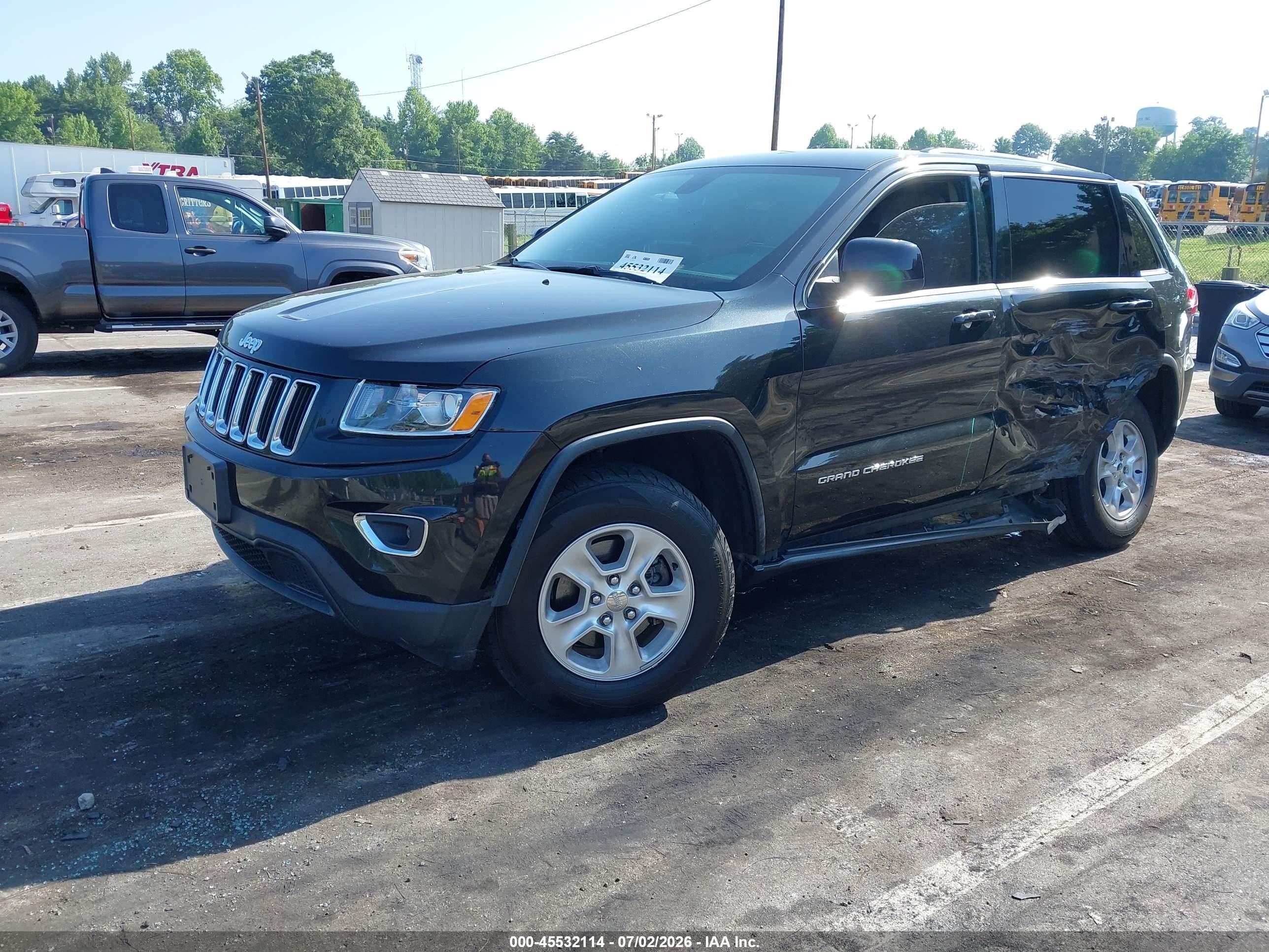 2015 Jeep Grand Cherokee Laredo Black vin: 1C4RJFAG9FC919151
