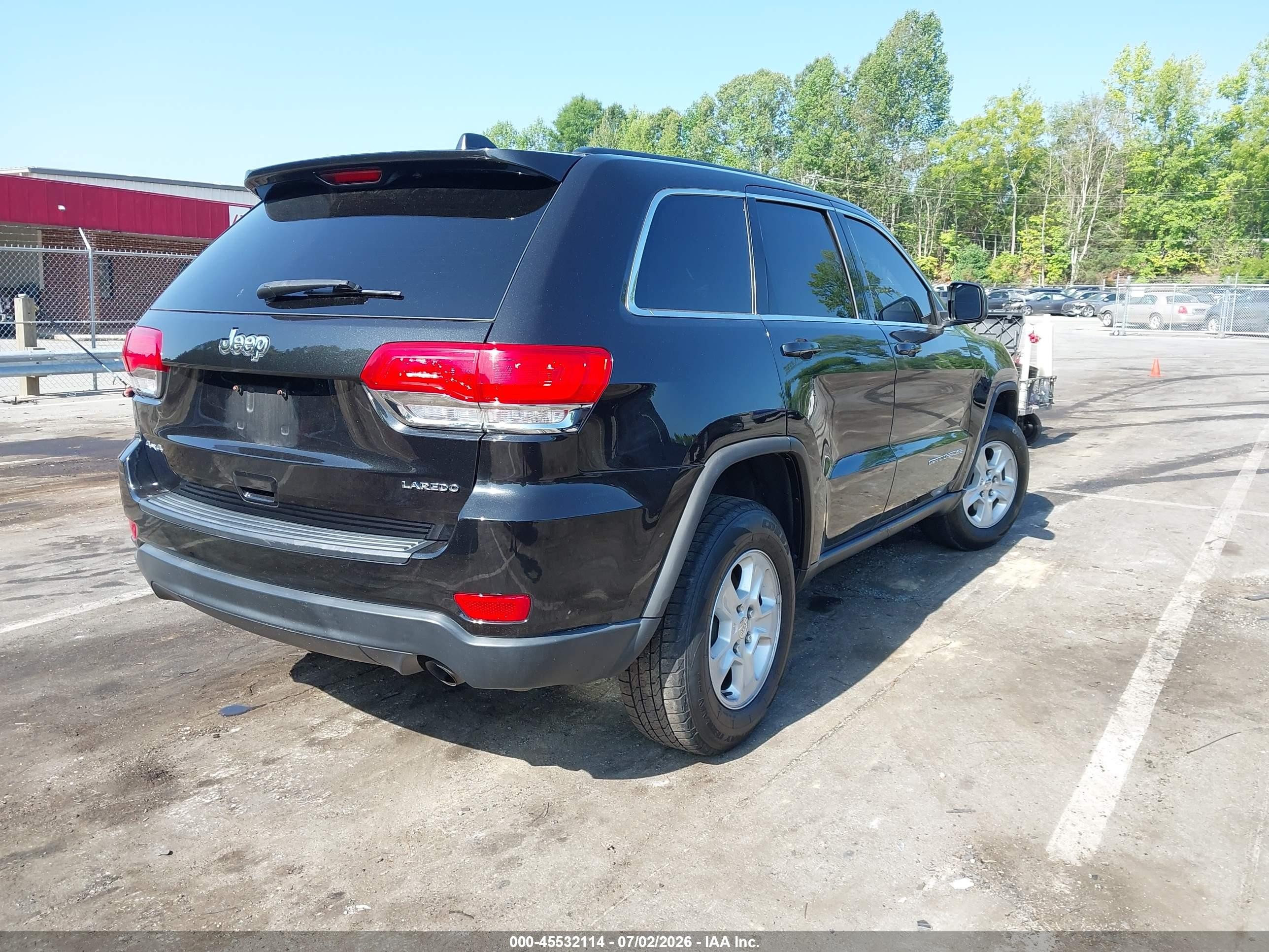 2015 Jeep Grand Cherokee Laredo Black vin: 1C4RJFAG9FC919151