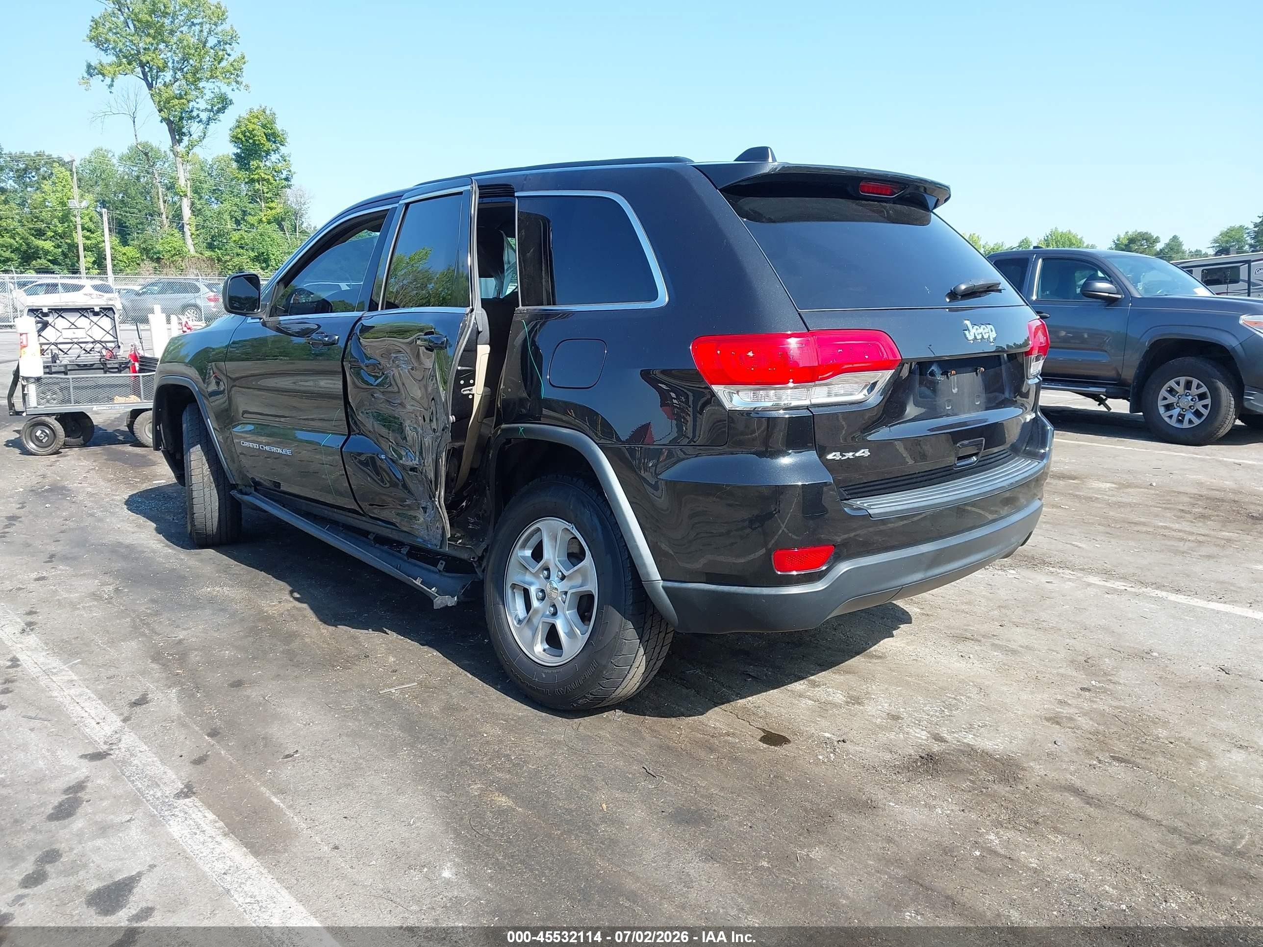 2015 Jeep Grand Cherokee Laredo Black vin: 1C4RJFAG9FC919151