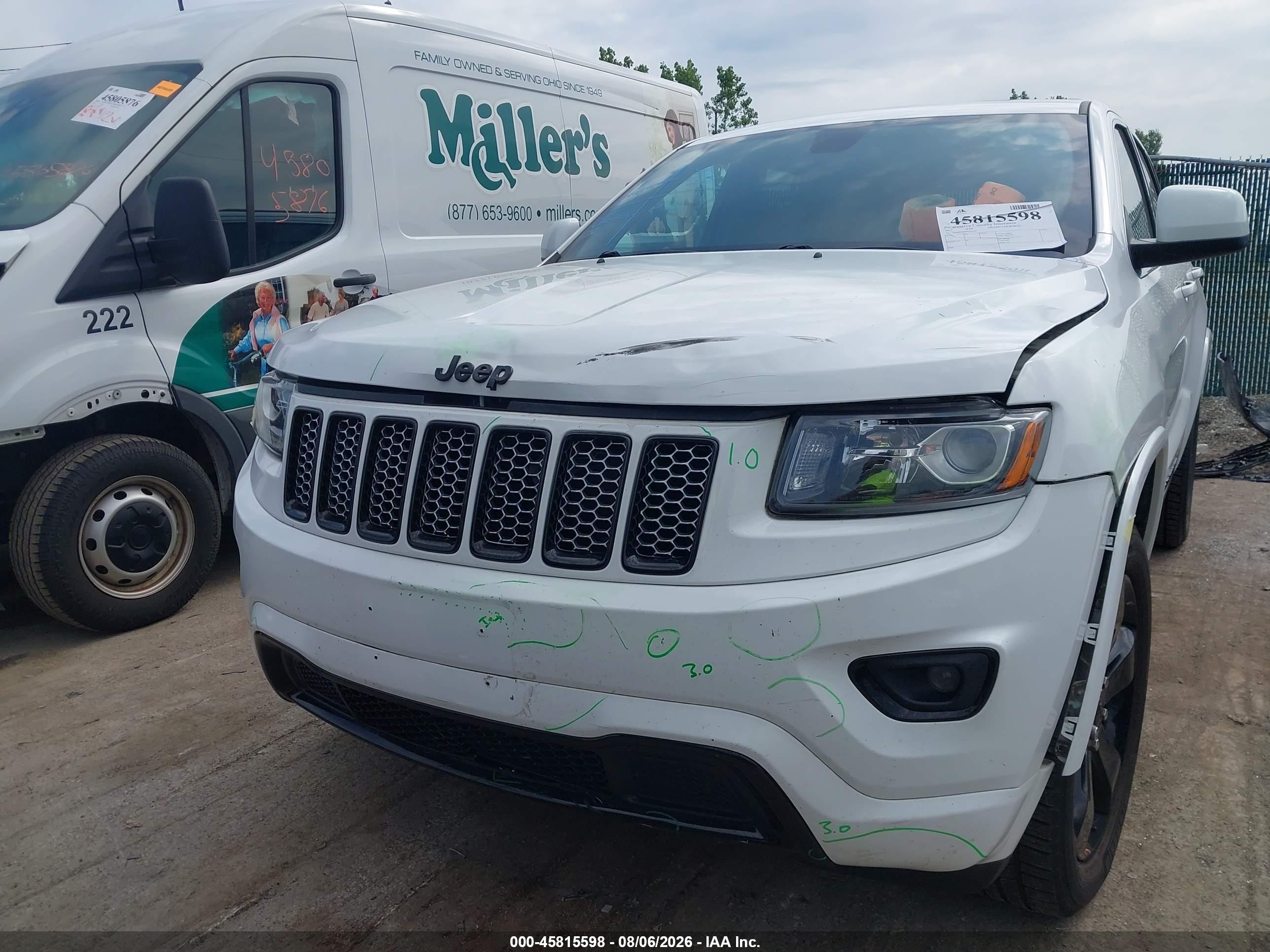 2015 Jeep Grand Cherokee Altitude White vin: 1C4RJFAG9FC924303