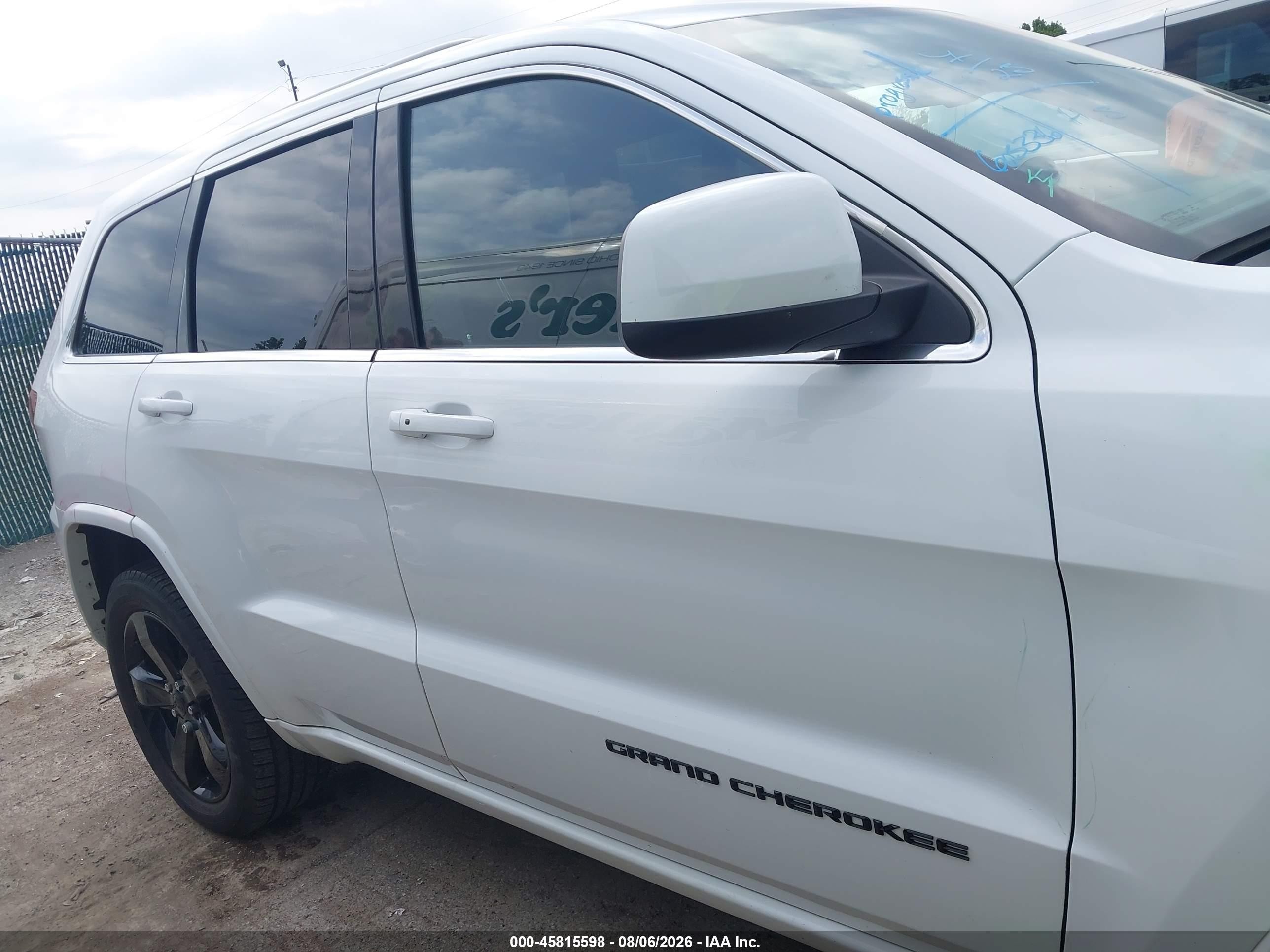 2015 Jeep Grand Cherokee Altitude White vin: 1C4RJFAG9FC924303