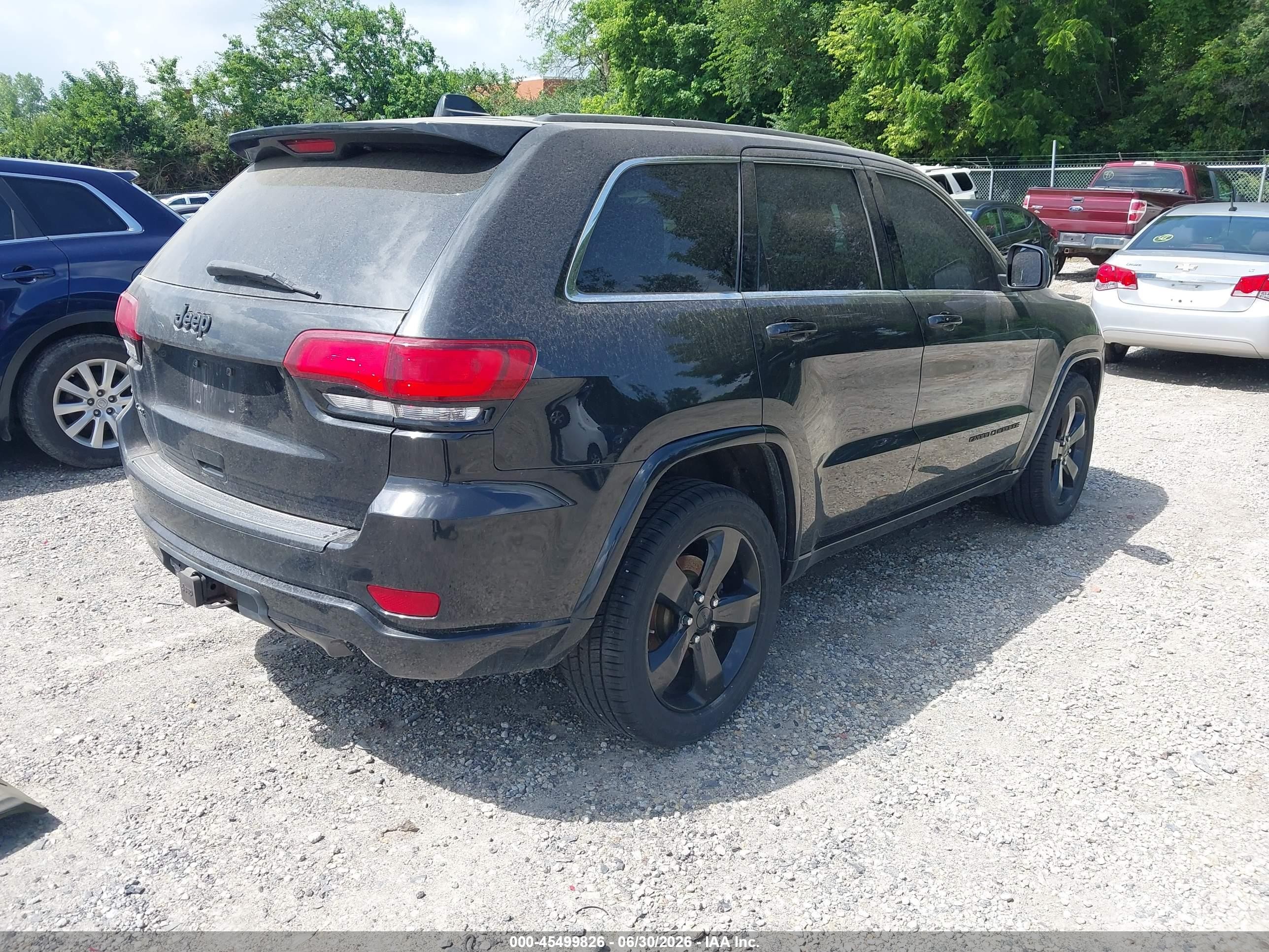 2015 Jeep Grand Cherokee Altitude Black vin: 1C4RJFAG9FC939982