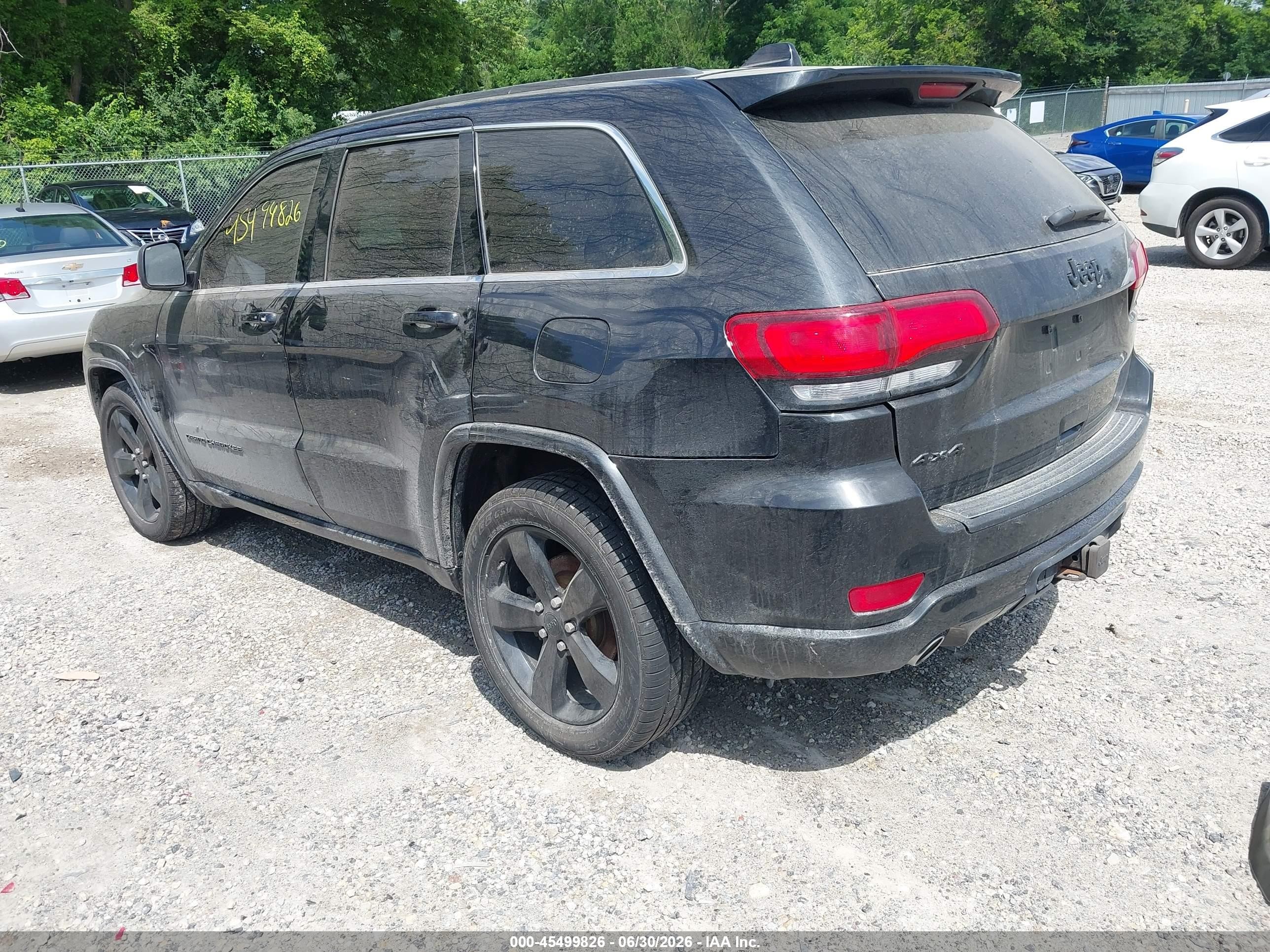 2015 Jeep Grand Cherokee Altitude Black vin: 1C4RJFAG9FC939982