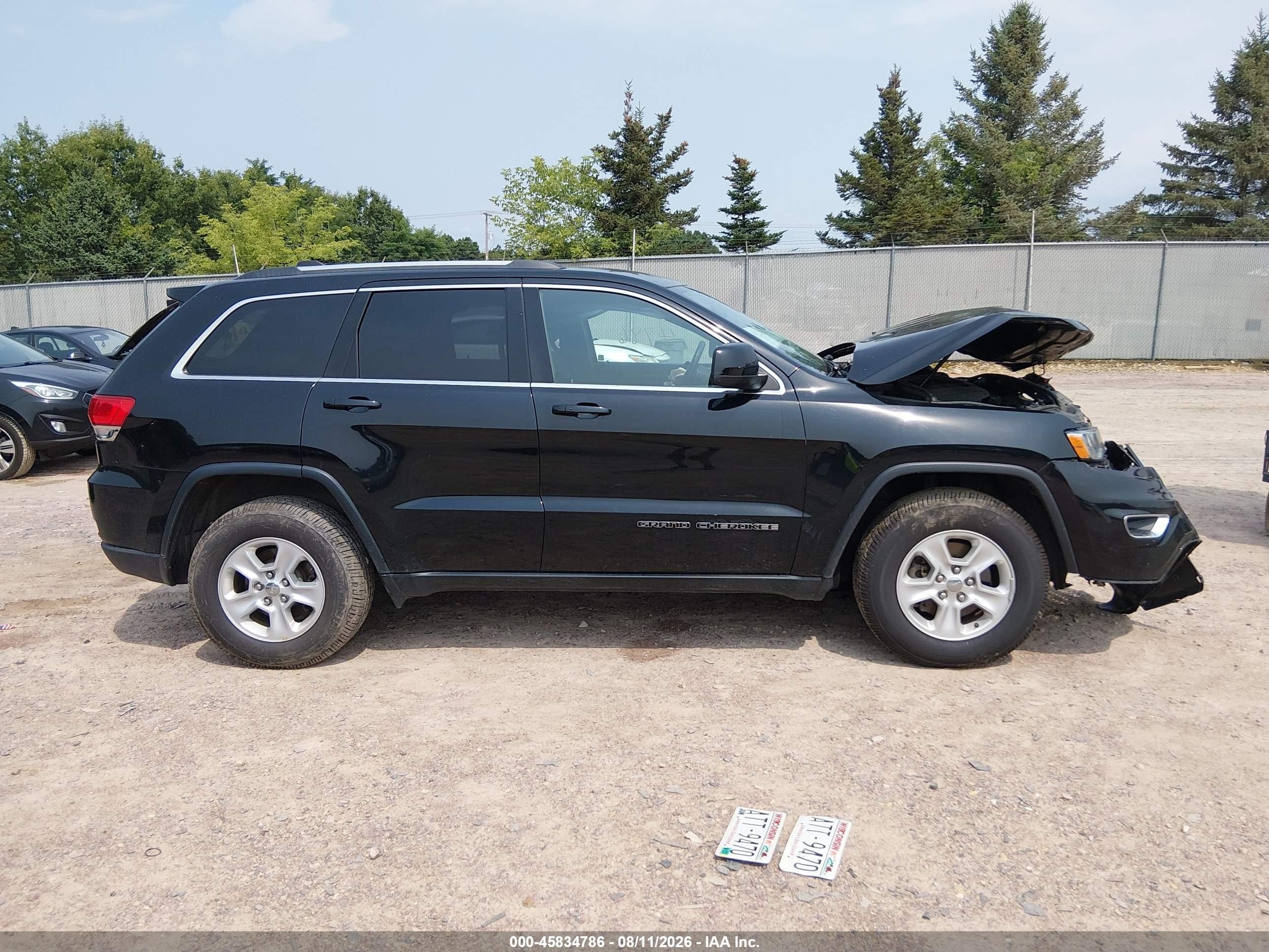 2017 Jeep Grand Cherokee Laredo Black vin: 1C4RJFAG9HC912042