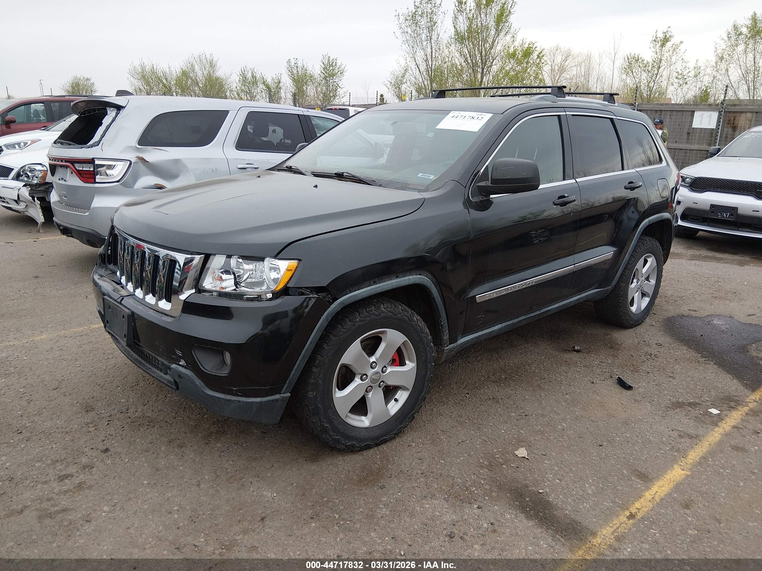 2012 Jeep Grand Cherokee Laredo Black vin: 1C4RJFAGXCC200888