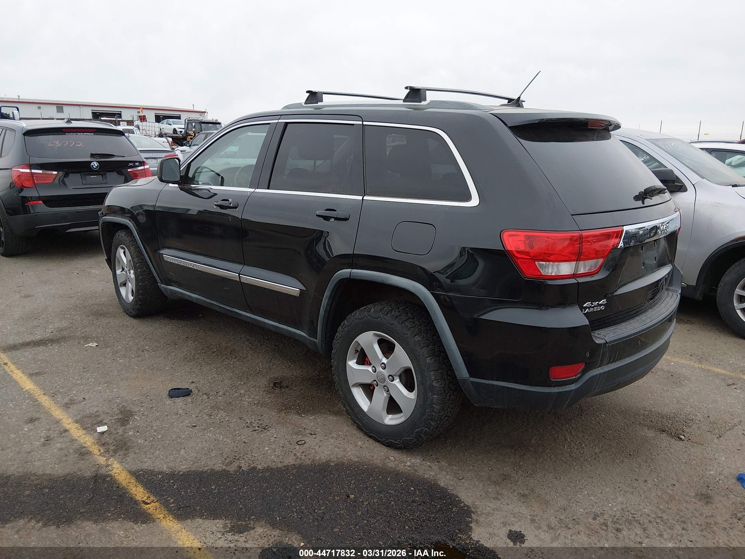2012 Jeep Grand Cherokee Laredo Black vin: 1C4RJFAGXCC200888