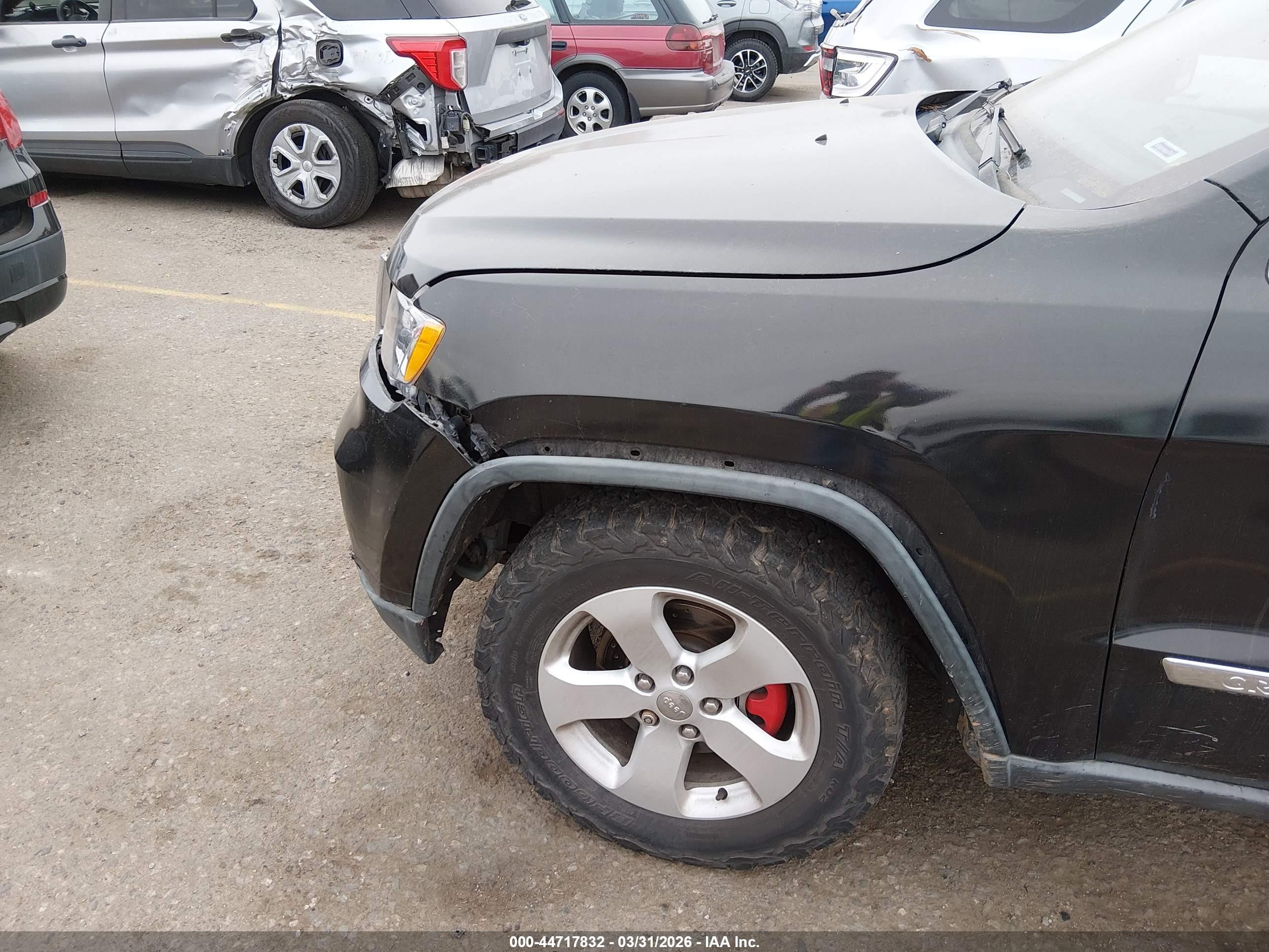 2012 Jeep Grand Cherokee Laredo Black vin: 1C4RJFAGXCC200888