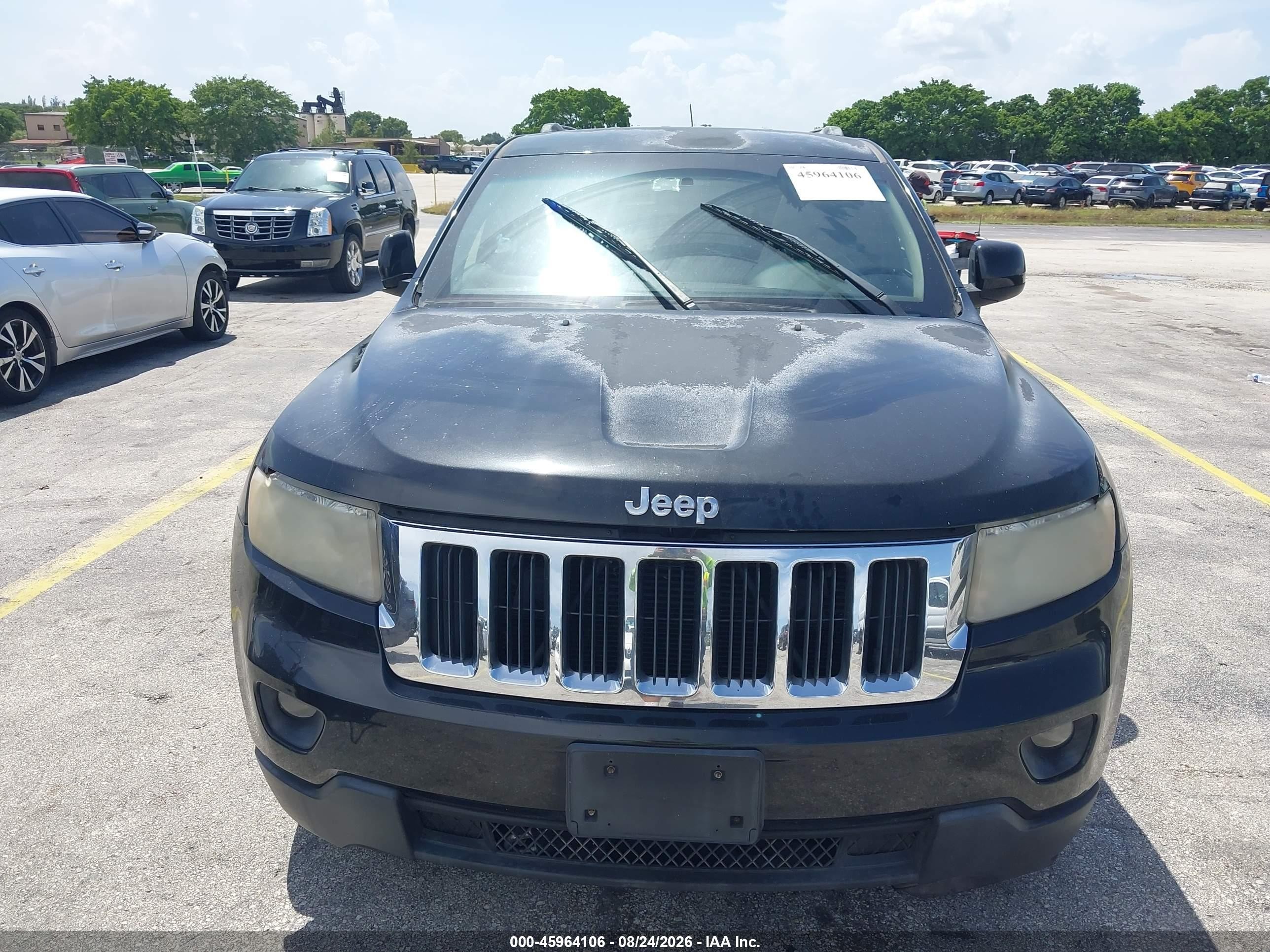 2012 Jeep Grand Cherokee Laredo Черный vin: 1C4RJFAGXCC221482
