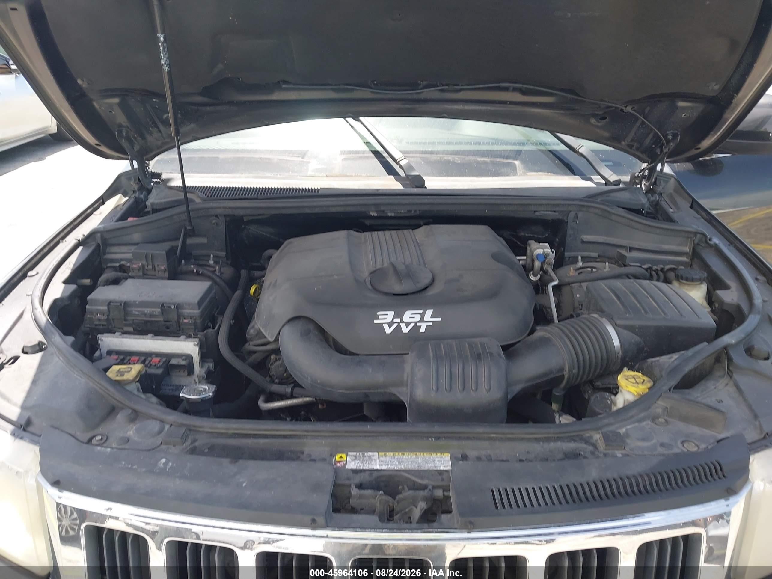 2012 Jeep Grand Cherokee Laredo Черный vin: 1C4RJFAGXCC221482