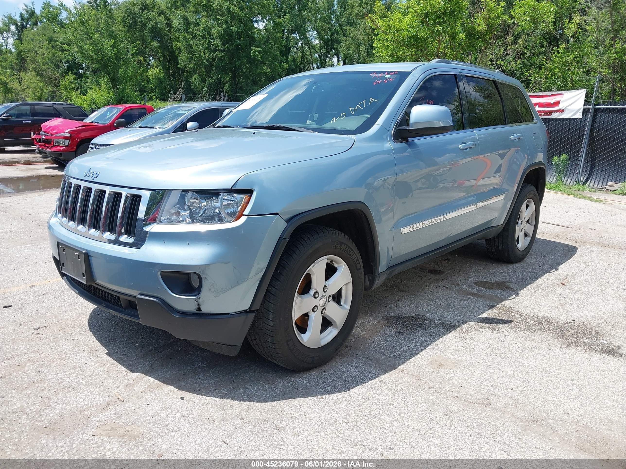 2012 Jeep Grand Cherokee Laredo Light Blue vin: 1C4RJFAGXCC227248