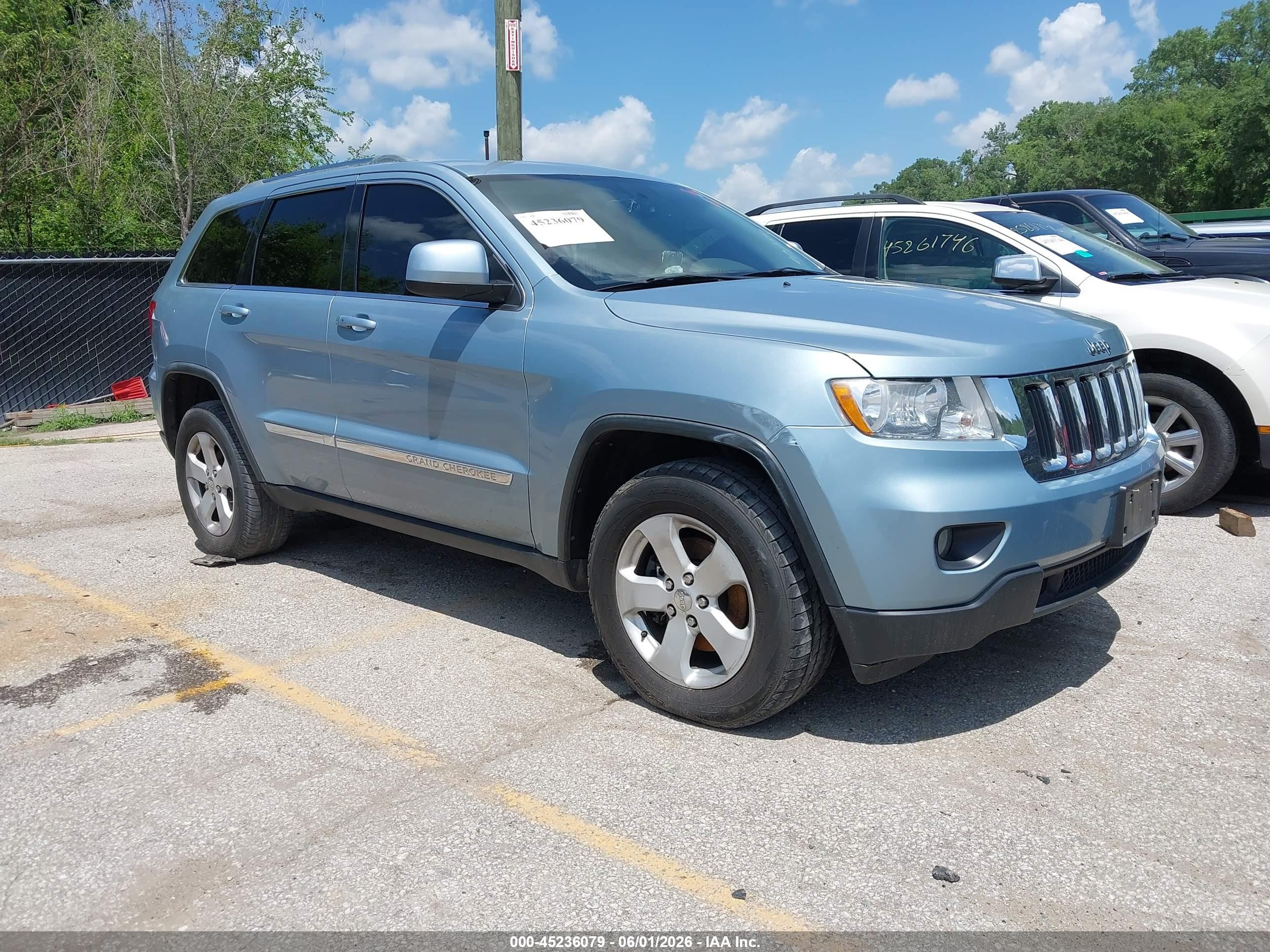 2012 Jeep Grand Cherokee Laredo Light Blue vin: 1C4RJFAGXCC227248