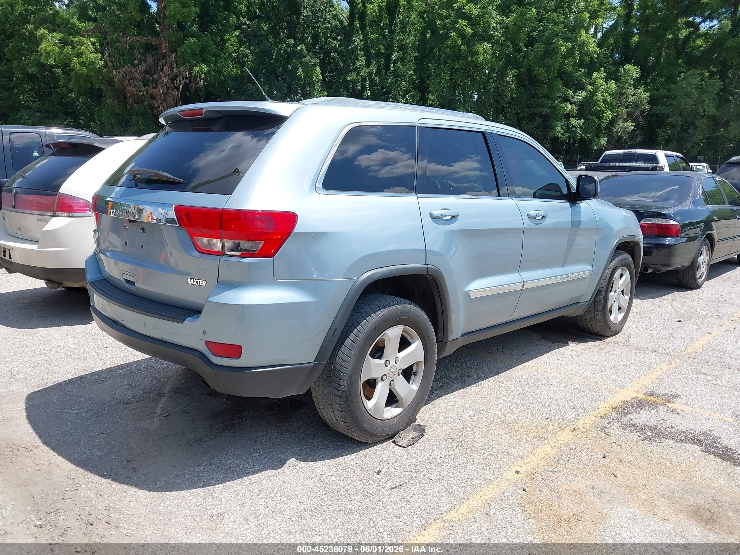 2012 Jeep Grand Cherokee Laredo Light Blue vin: 1C4RJFAGXCC227248