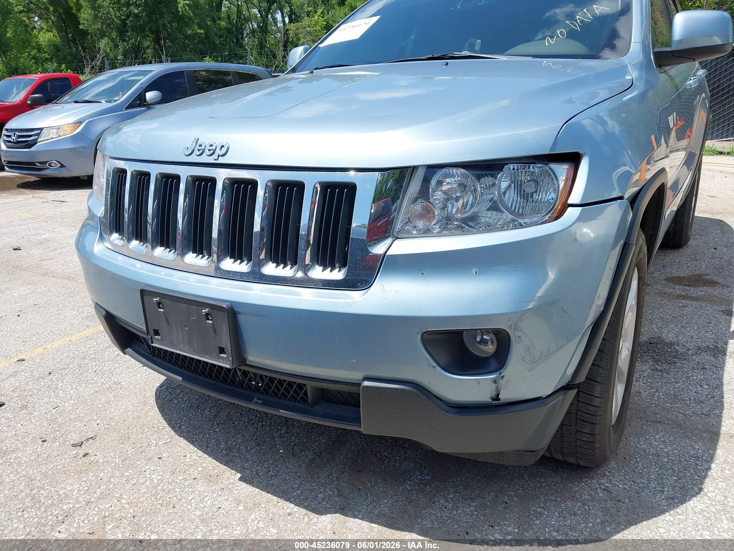 2012 Jeep Grand Cherokee Laredo Light Blue vin: 1C4RJFAGXCC227248