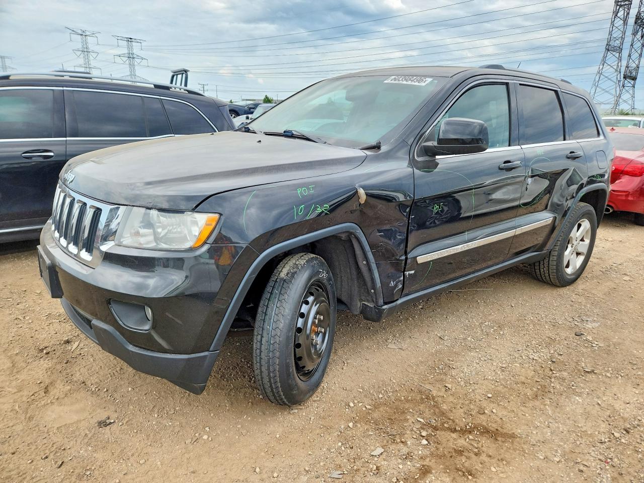 2012 Jeep Grand Cherokee Laredo Black vin: 1C4RJFAGXCC281357