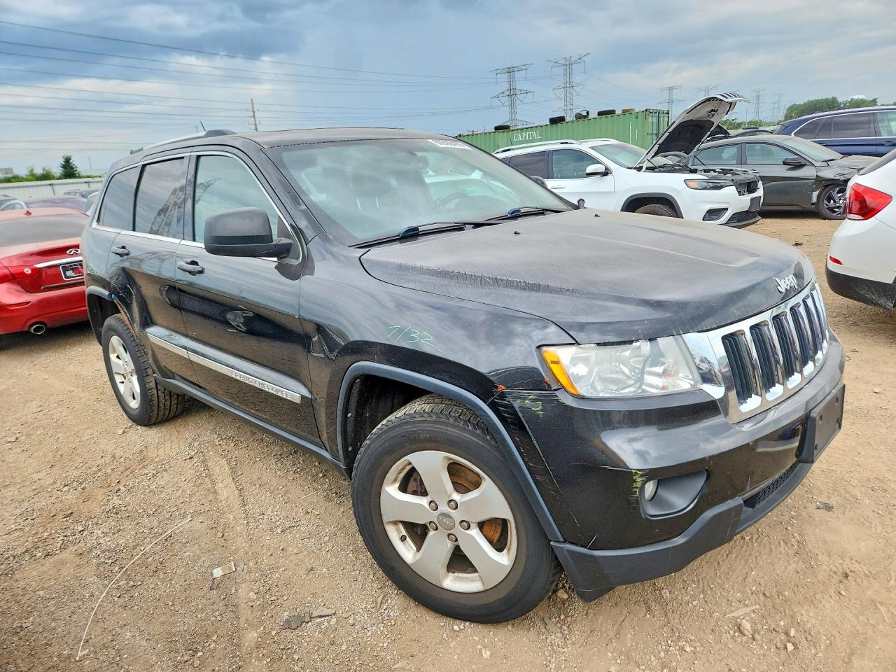 2012 Jeep Grand Cherokee Laredo Черный vin: 1C4RJFAGXCC281357