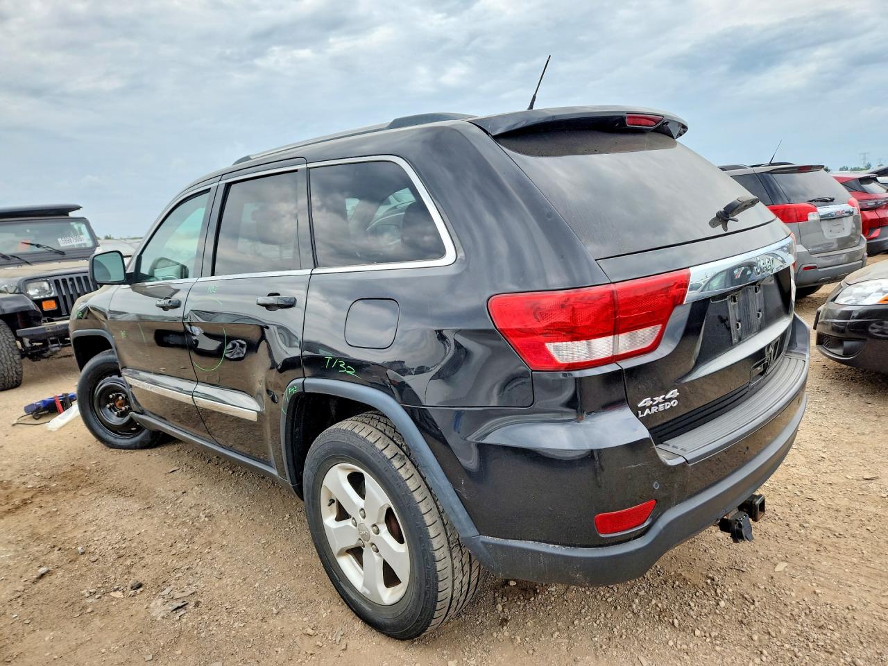 2012 Jeep Grand Cherokee Laredo Черный vin: 1C4RJFAGXCC281357