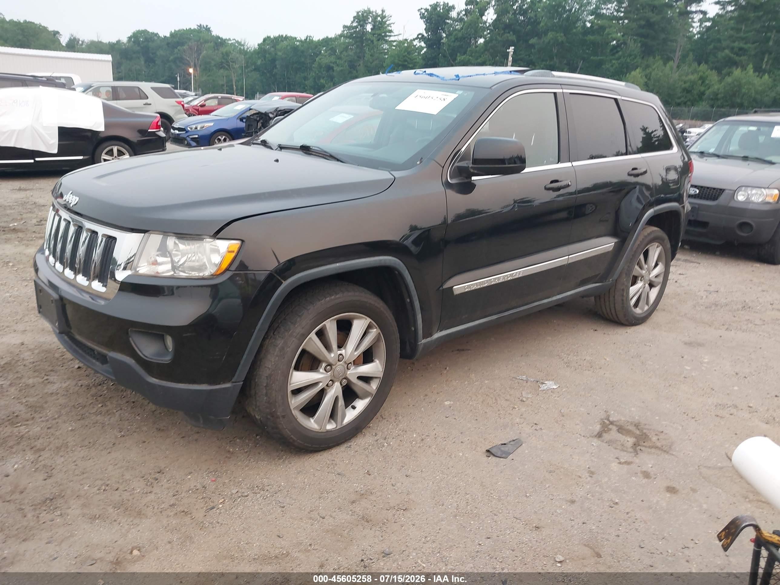 2012 Jeep Grand Cherokee Laredo Черный vin: 1C4RJFAGXCC294321