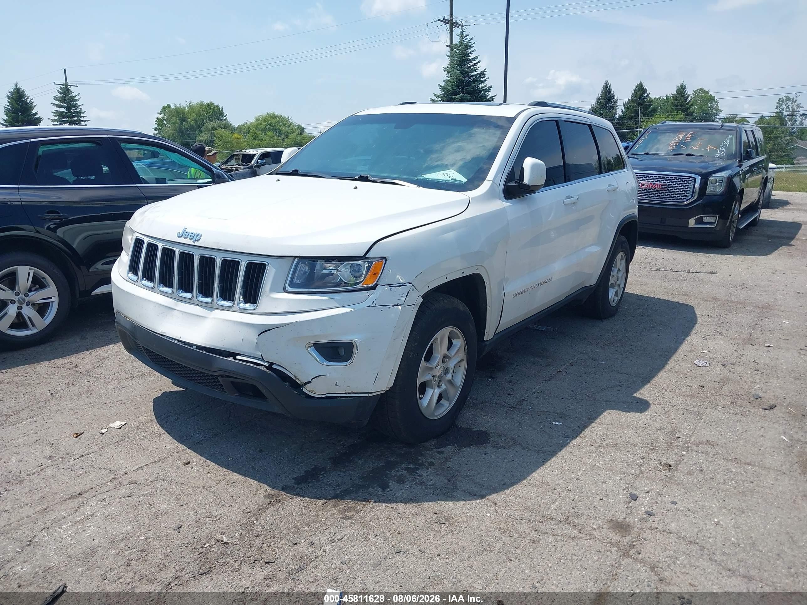 2014 Jeep Grand Cherokee Laredo Белый vin: 1C4RJFAGXEC128769