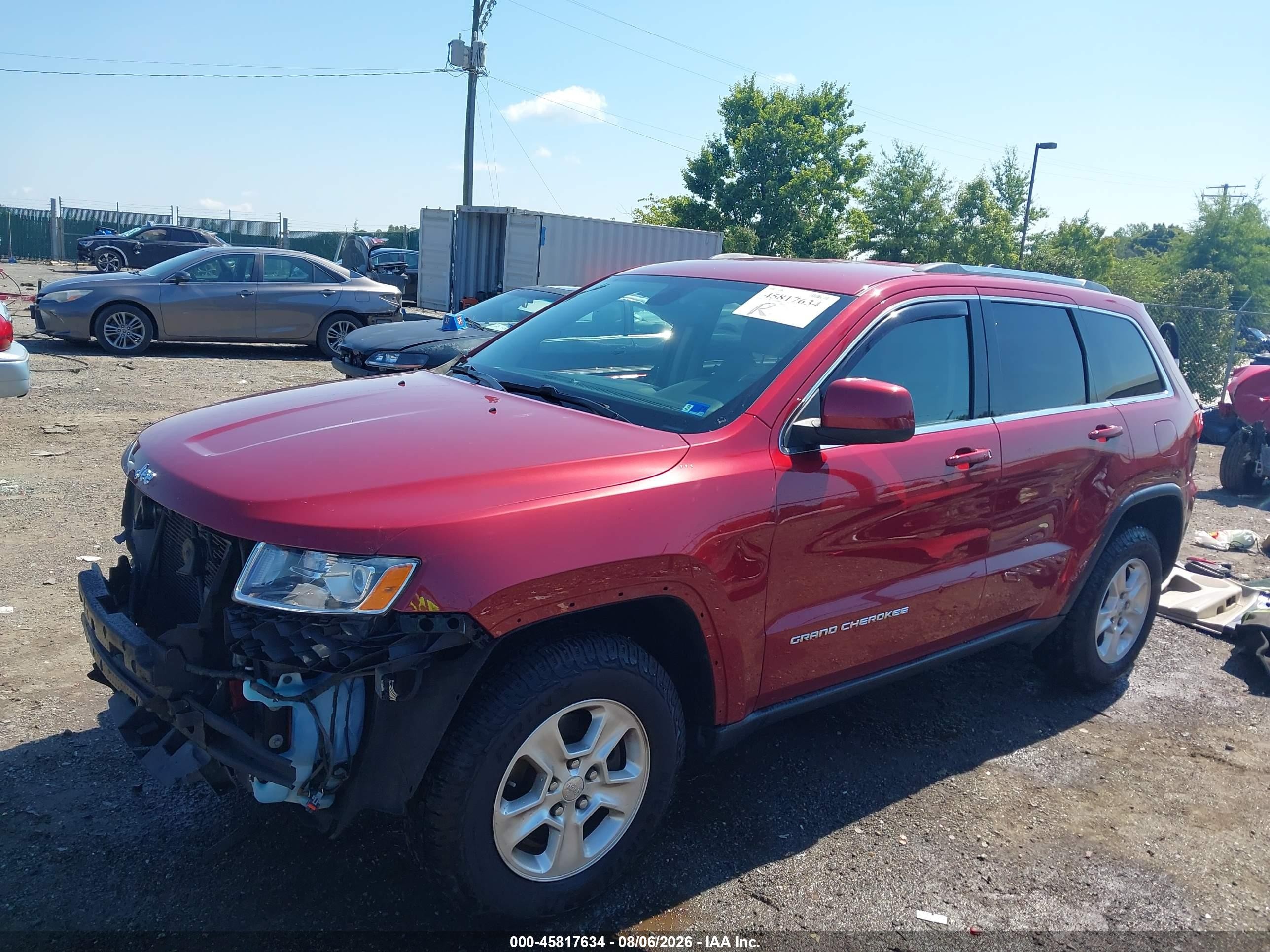 2014 Jeep Grand Cherokee Laredo Red vin: 1C4RJFAGXEC131221