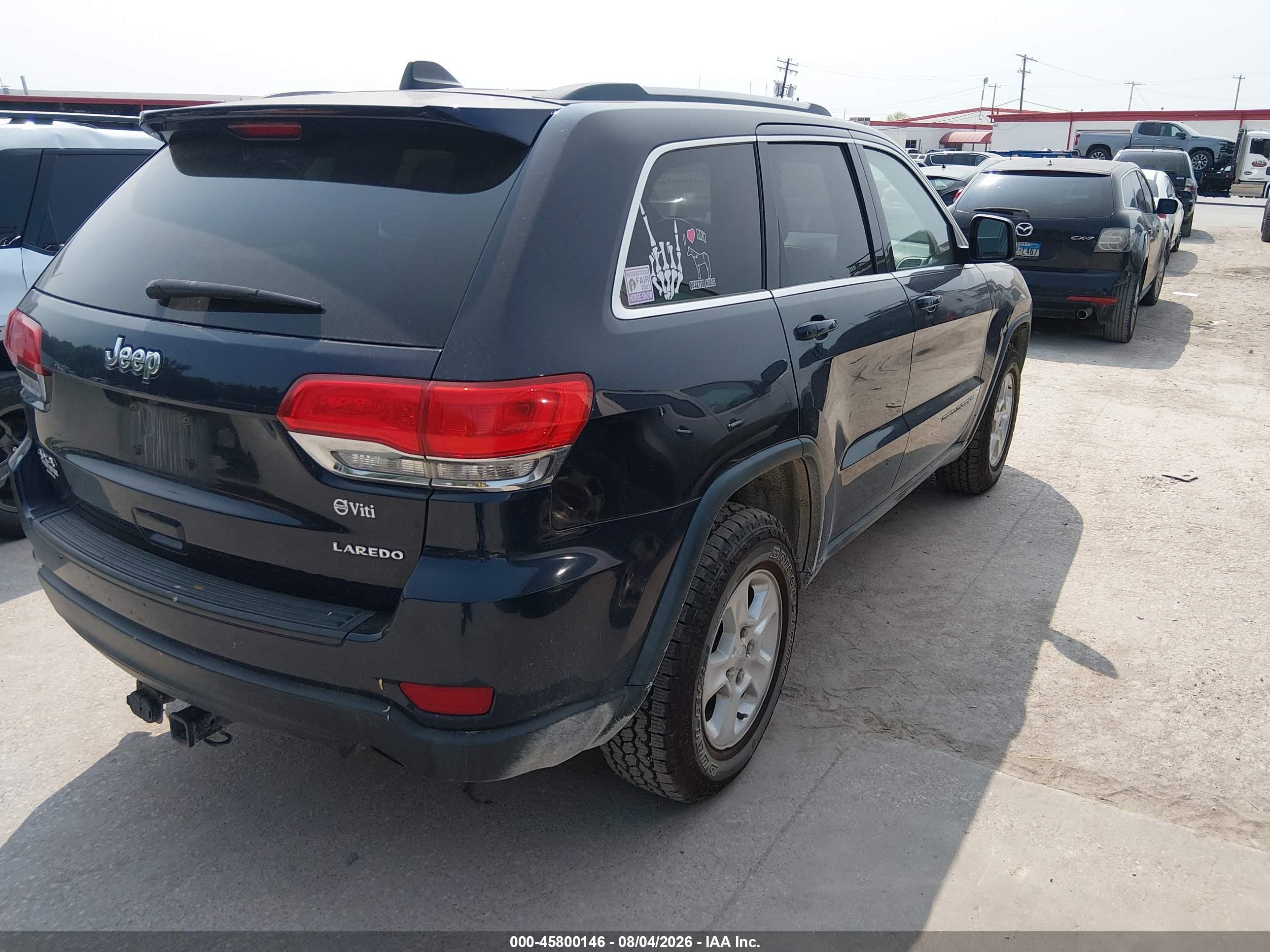 2014 Jeep Grand Cherokee Laredo Black vin: 1C4RJFAGXEC138184