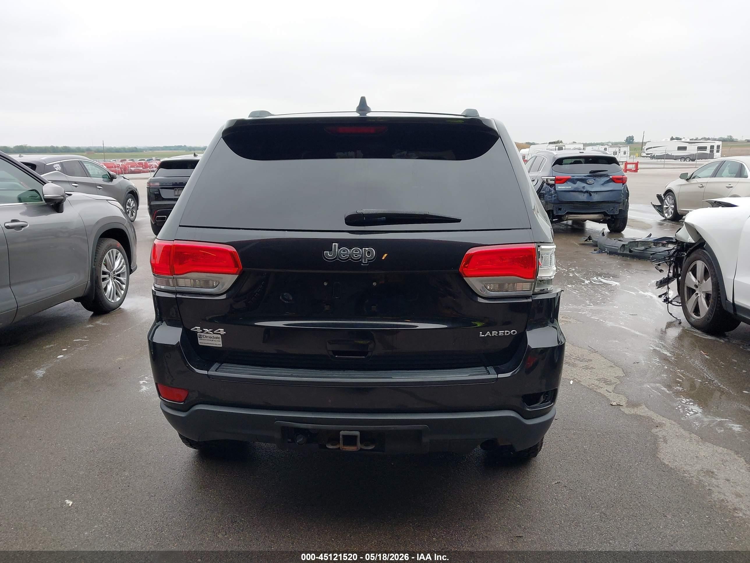 2014 Jeep Grand Cherokee Laredo Black vin: 1C4RJFAGXEC142834
