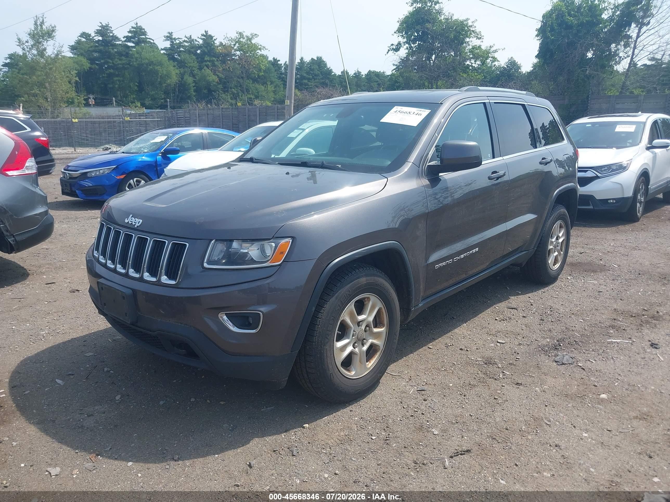 2014 Jeep Grand Cherokee Laredo Gray vin: 1C4RJFAGXEC205253