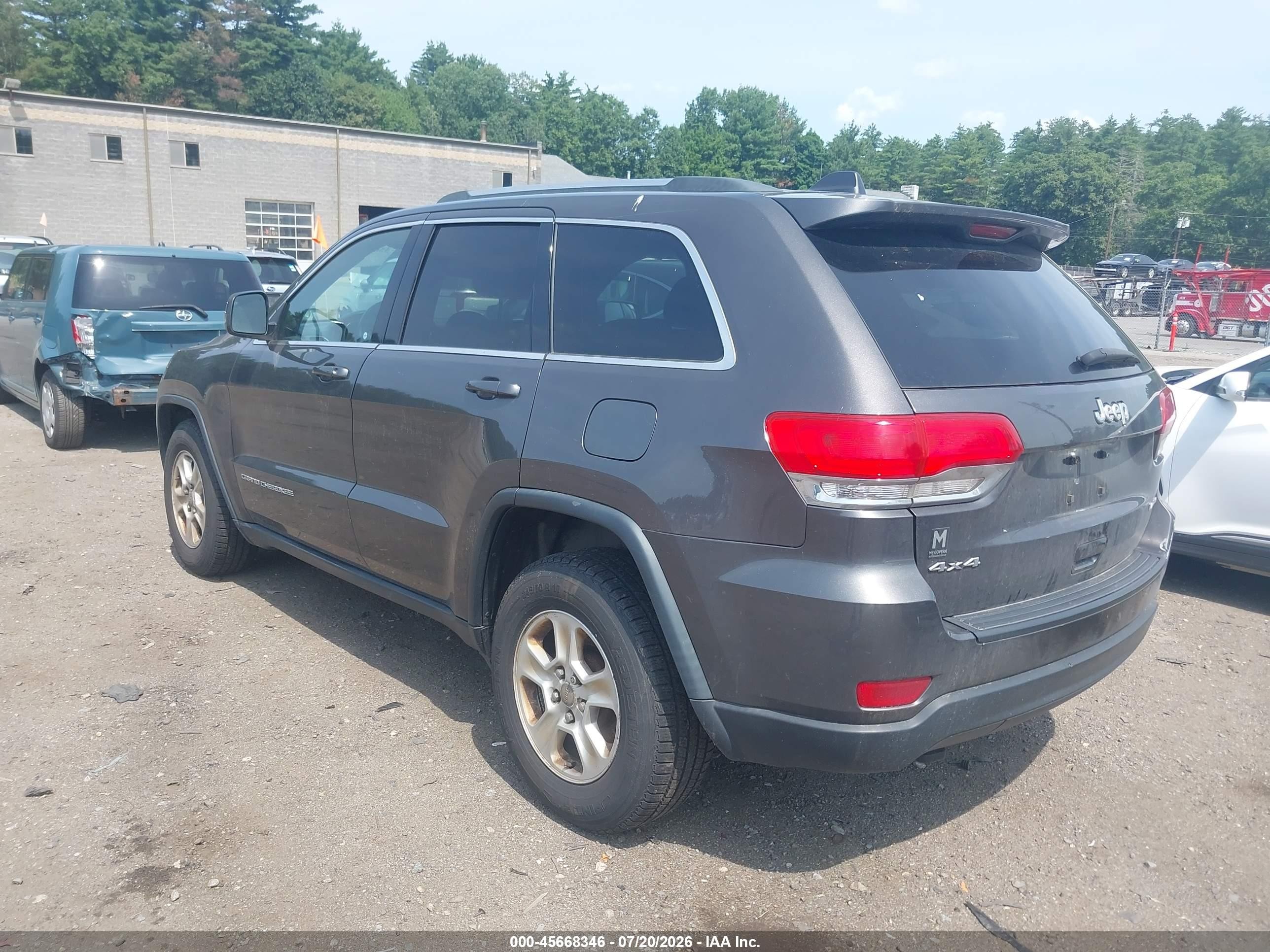 2014 Jeep Grand Cherokee Laredo Gray vin: 1C4RJFAGXEC205253