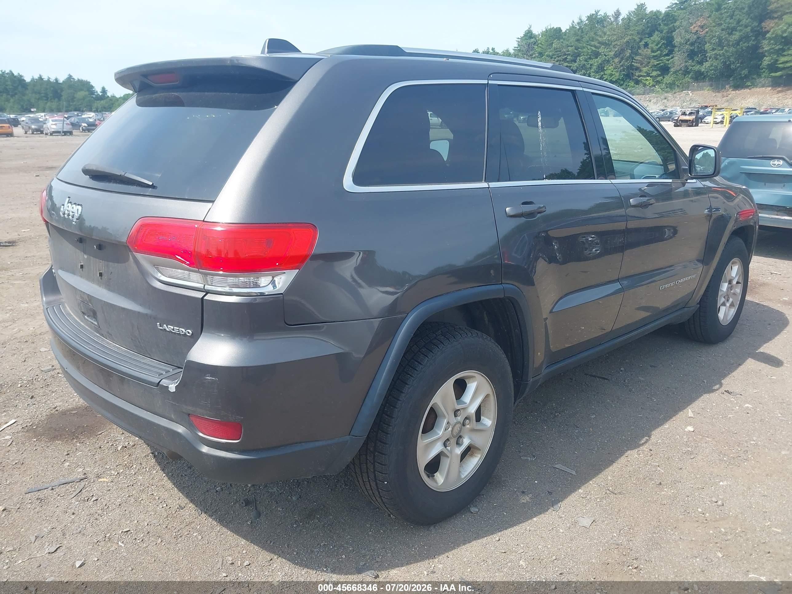 2014 Jeep Grand Cherokee Laredo Gray vin: 1C4RJFAGXEC205253