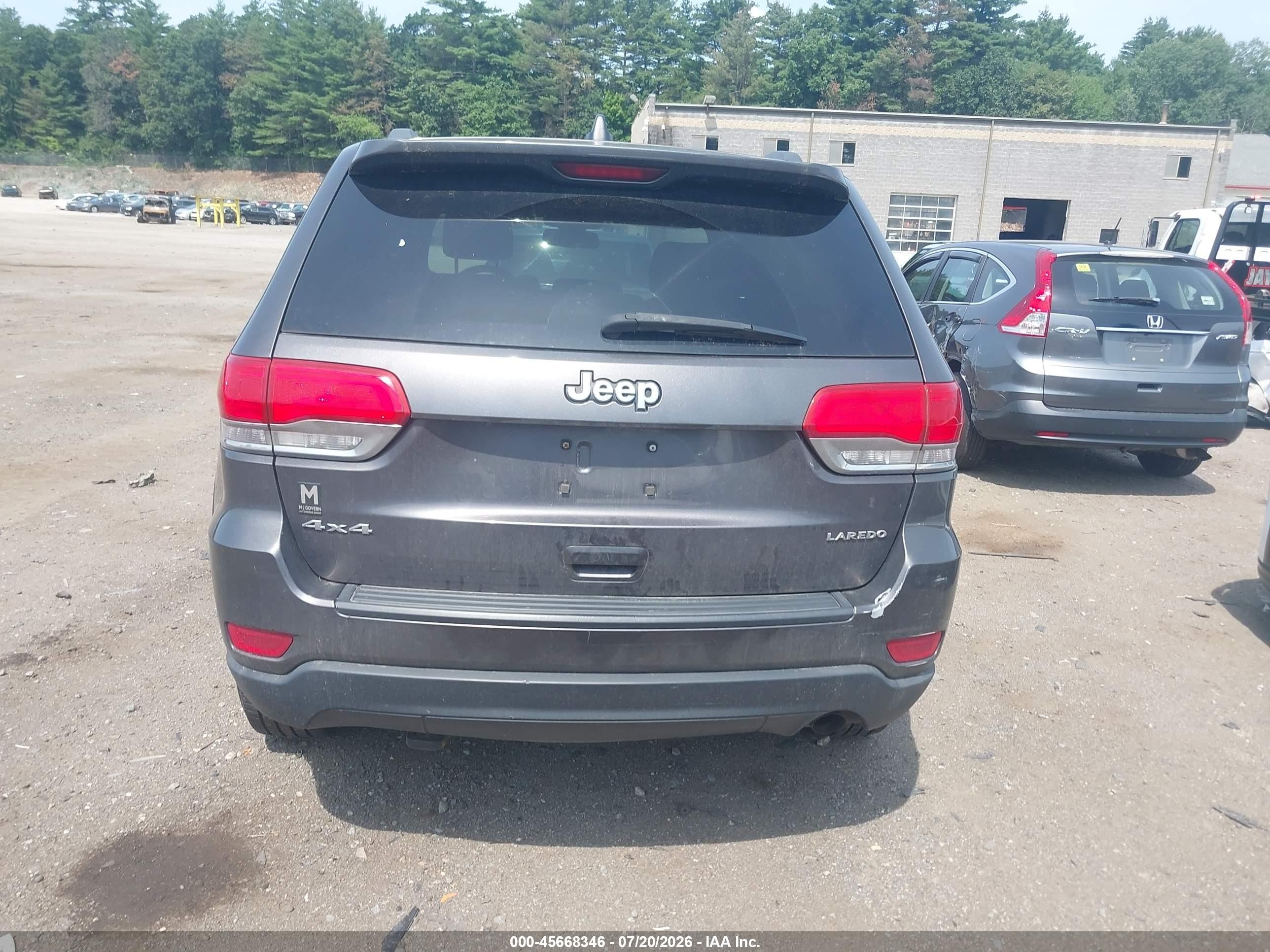 2014 Jeep Grand Cherokee Laredo Gray vin: 1C4RJFAGXEC205253