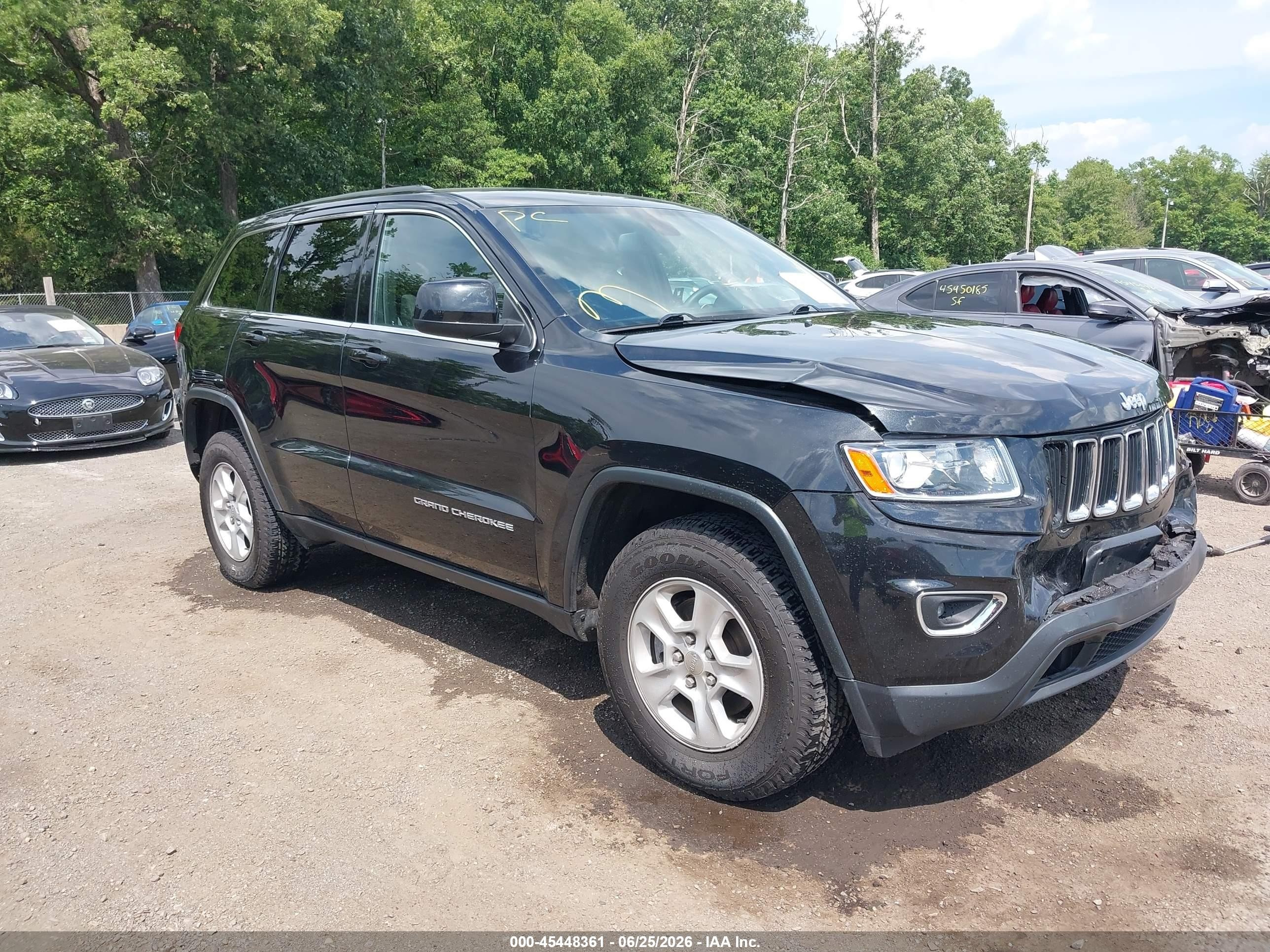 2014 Jeep Grand Cherokee Laredo Black vin: 1C4RJFAGXEC331922