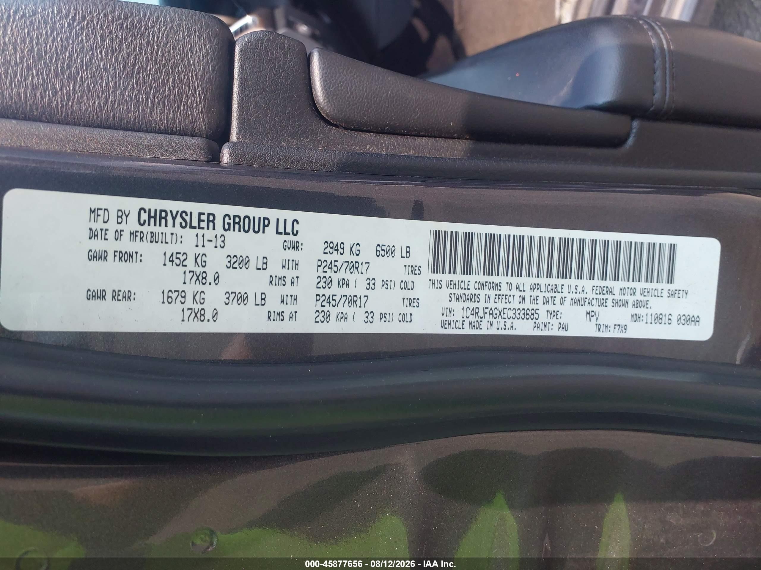 2014 Jeep Grand Cherokee Laredo Gray vin: 1C4RJFAGXEC333685