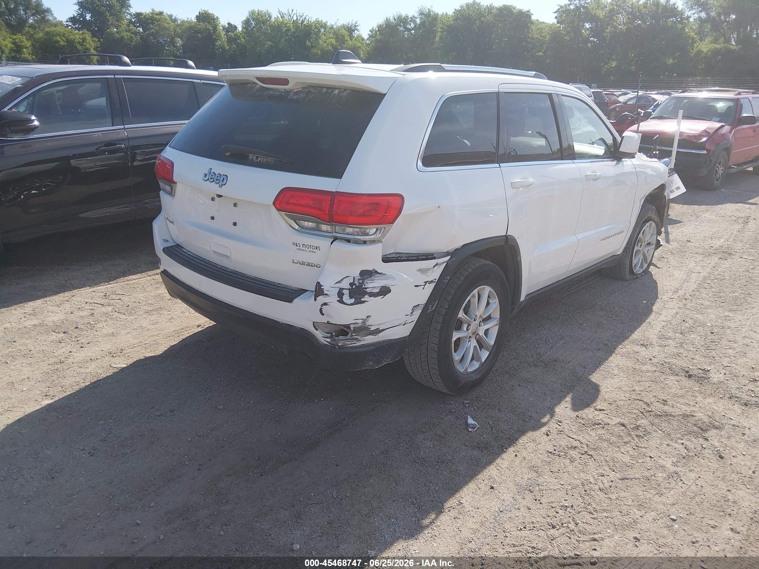 2014 Jeep Grand Cherokee Laredo White vin: 1C4RJFAGXEC565932