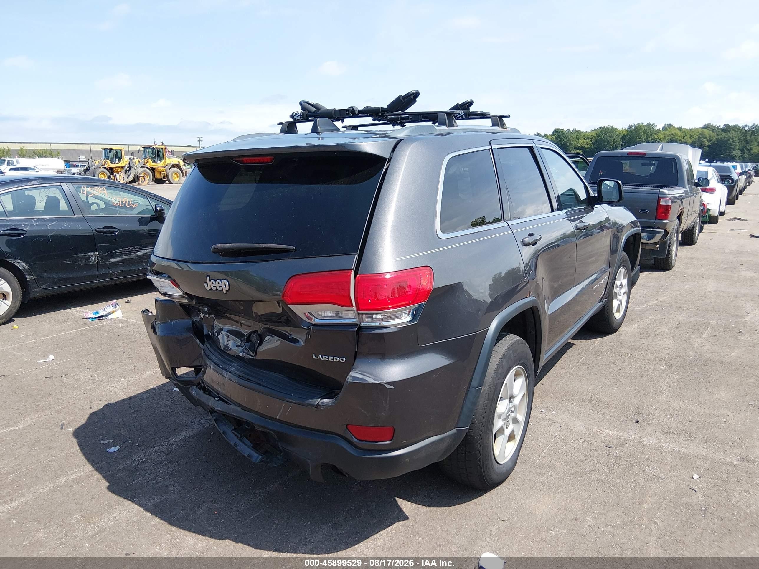 2015 Jeep Grand Cherokee Laredo Серый vin: 1C4RJFAGXFC173535