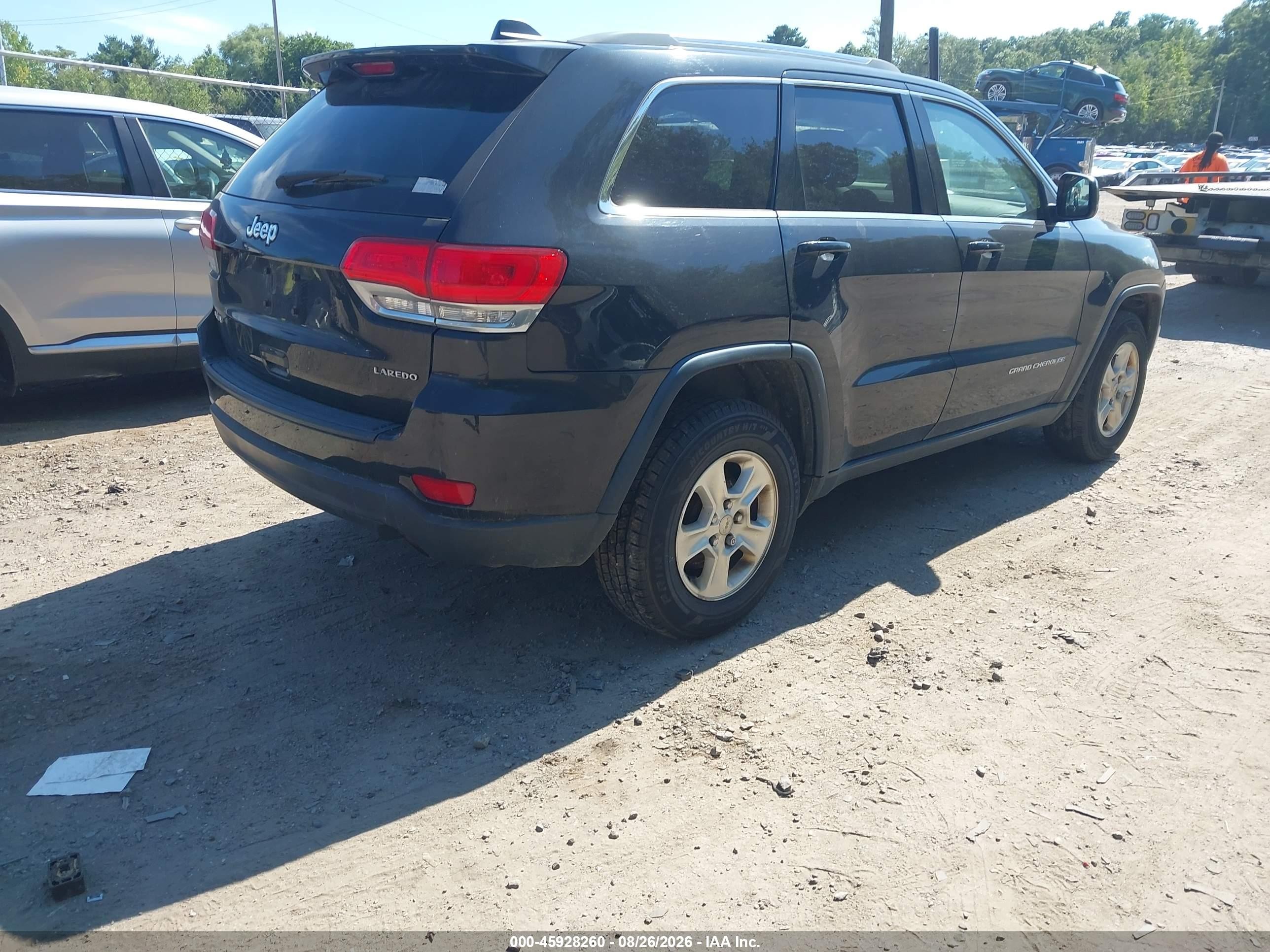 2015 Jeep Grand Cherokee Laredo Black vin: 1C4RJFAGXFC182994