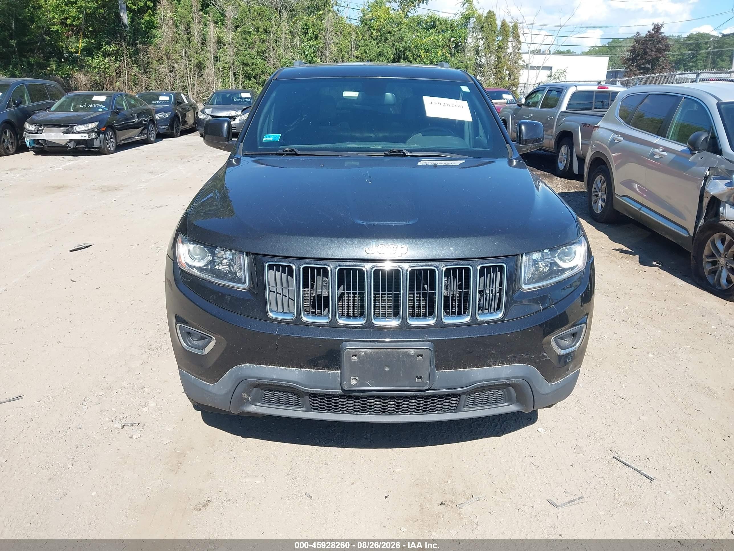 2015 Jeep Grand Cherokee Laredo Black vin: 1C4RJFAGXFC182994