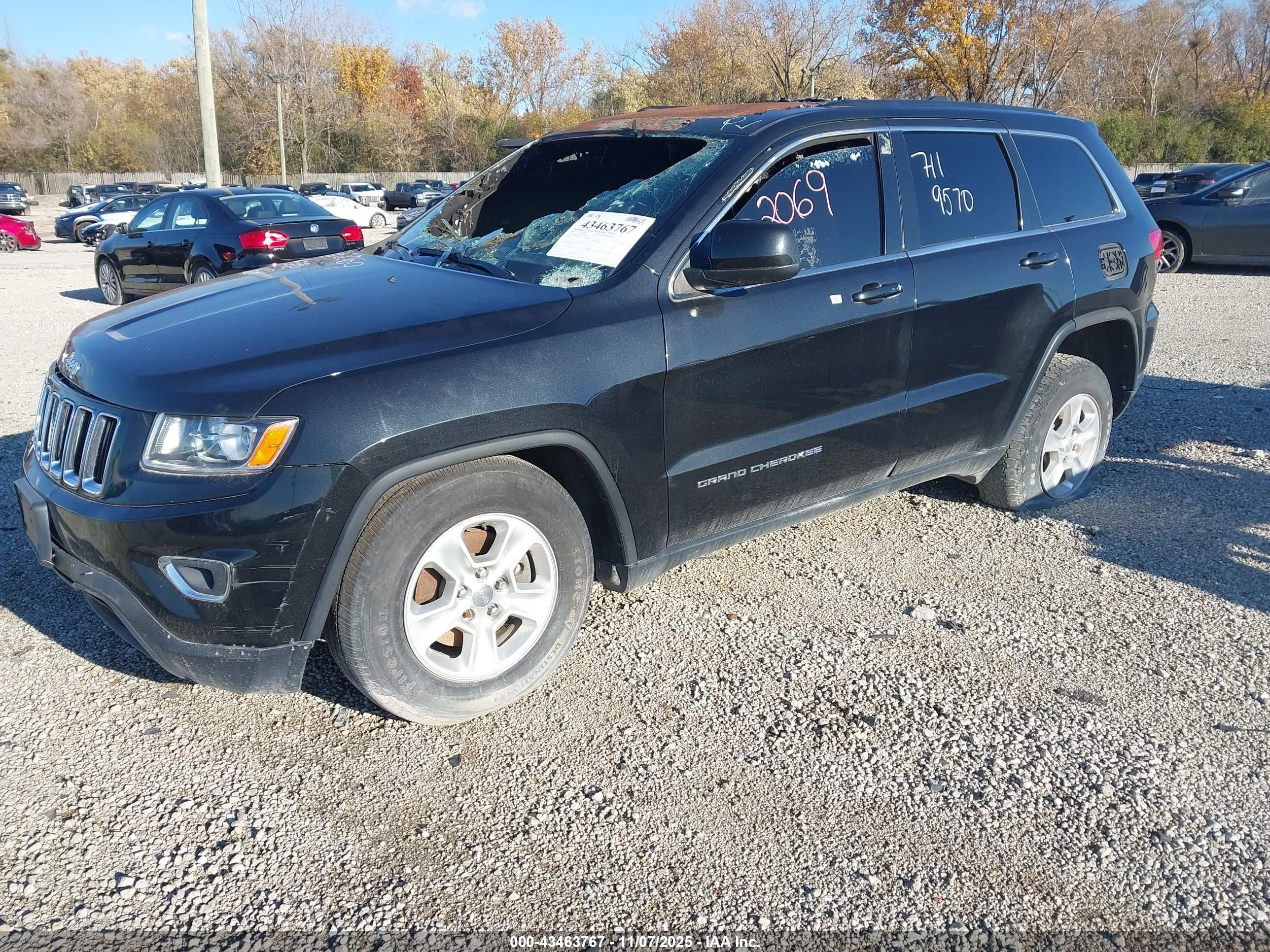 2015 Jeep Grand Cherokee Laredo Black vin: 1C4RJFAGXFC919997