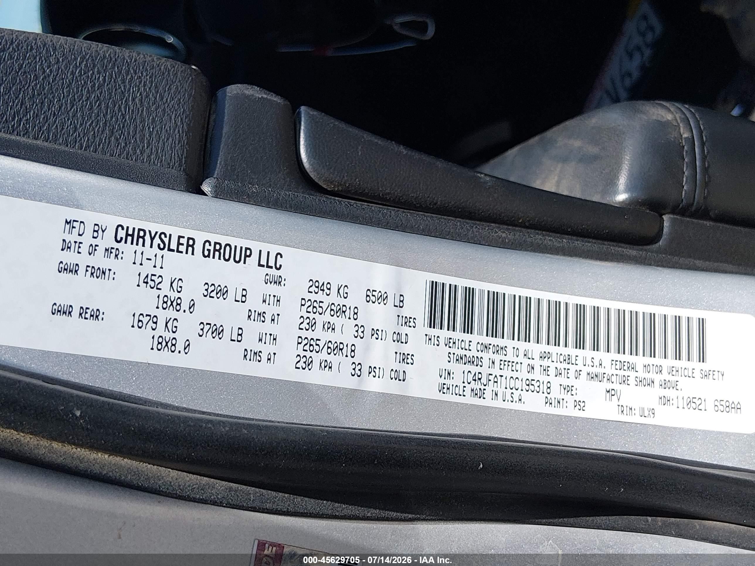 2012 Jeep Grand Cherokee Laredo Silver vin: 1C4RJFAT1CC195318