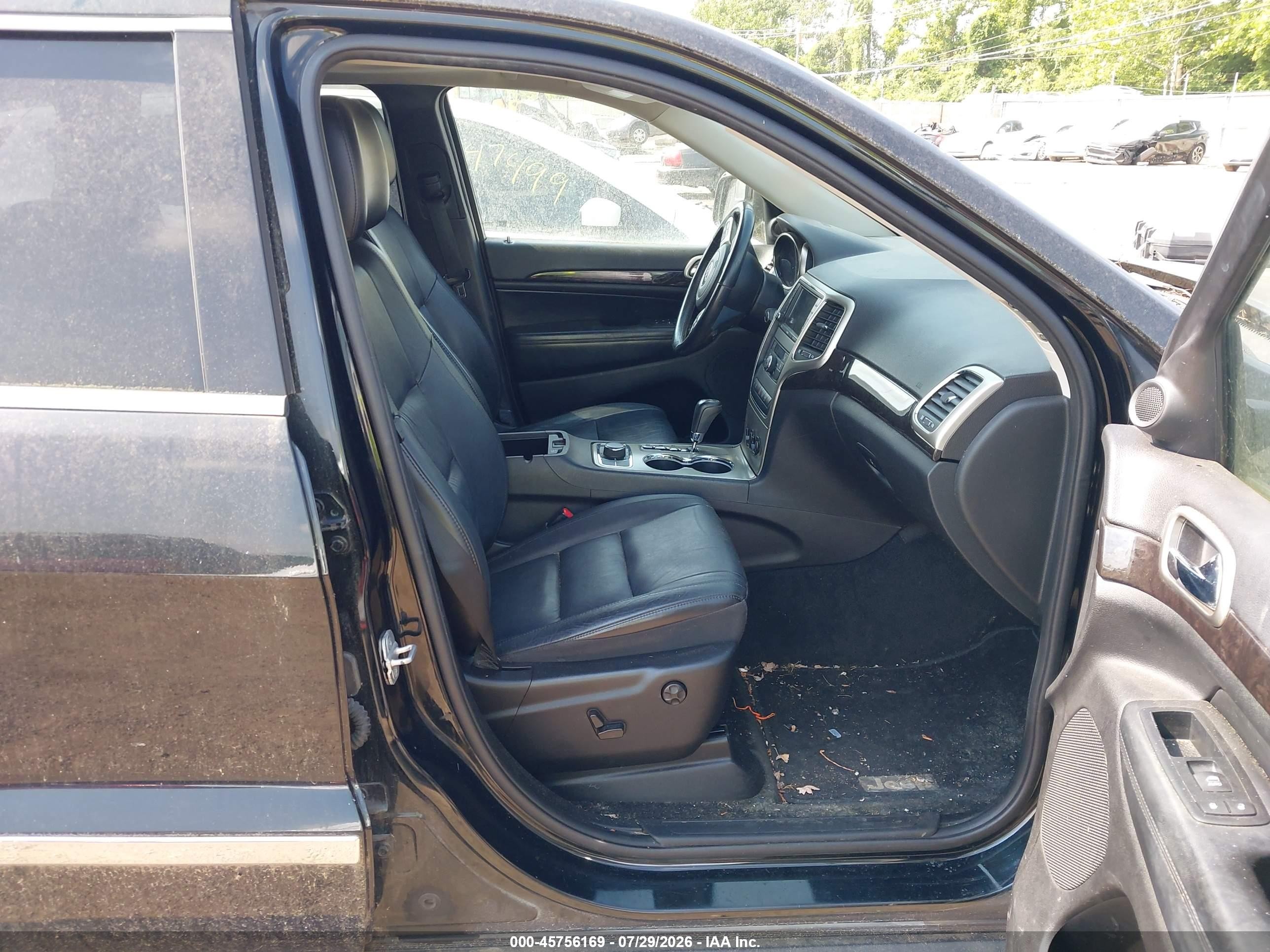 2012 Jeep Grand Cherokee Laredo Black vin: 1C4RJFAT5CC300748